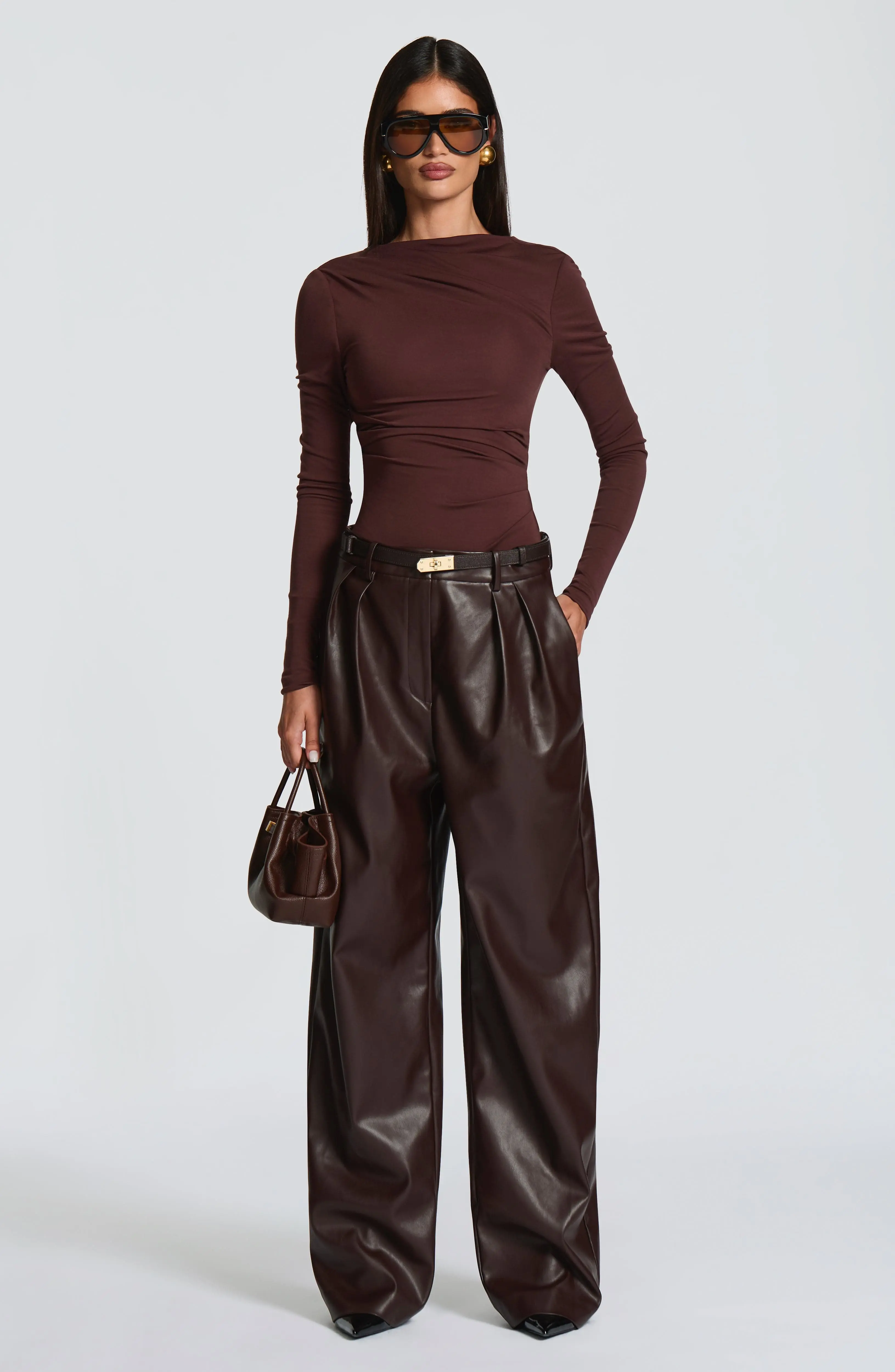 Glenda Pants - Plum Brown - Image 4