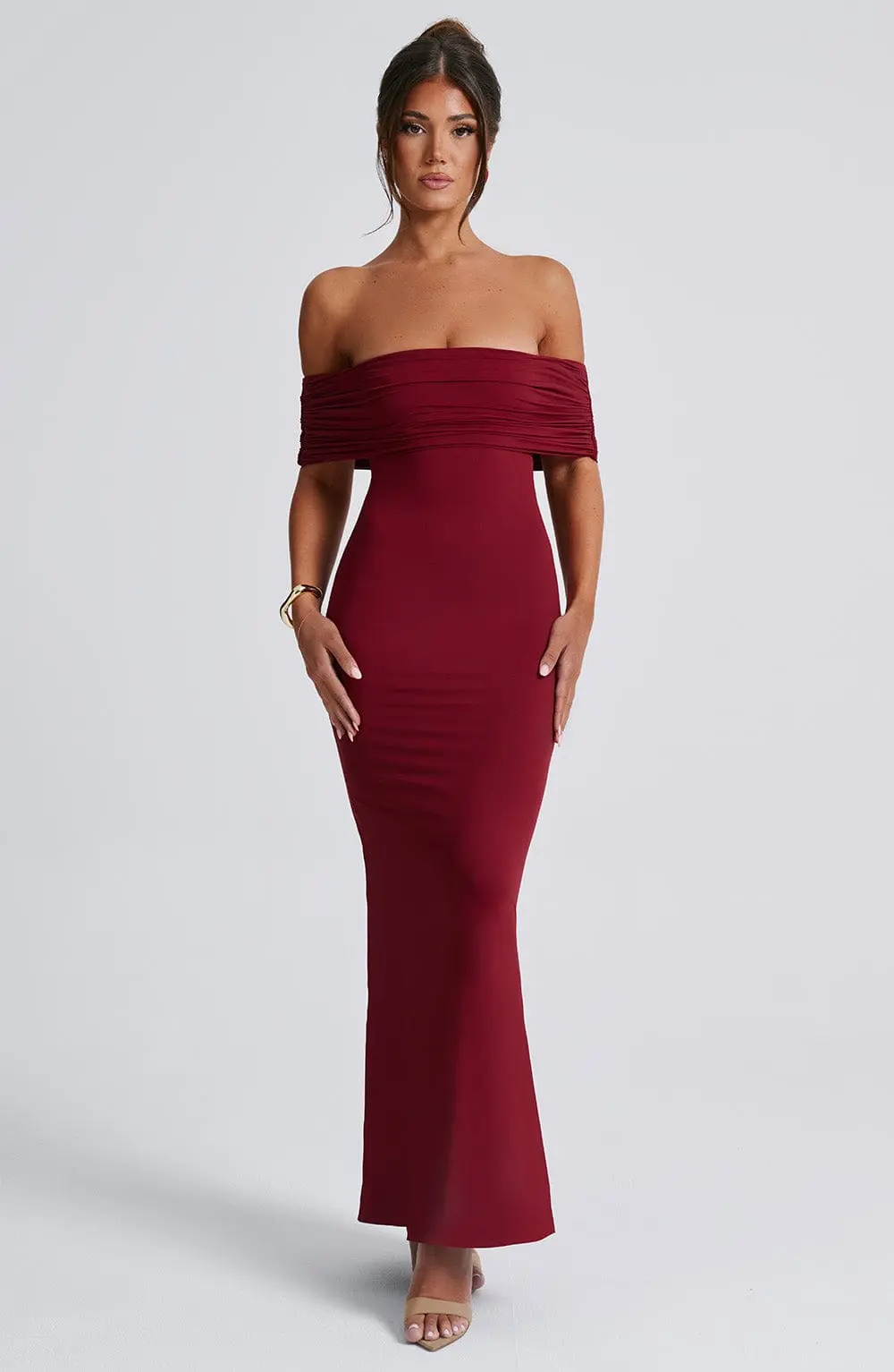 Belinda Maxi Dress - Burgundy - Image 11