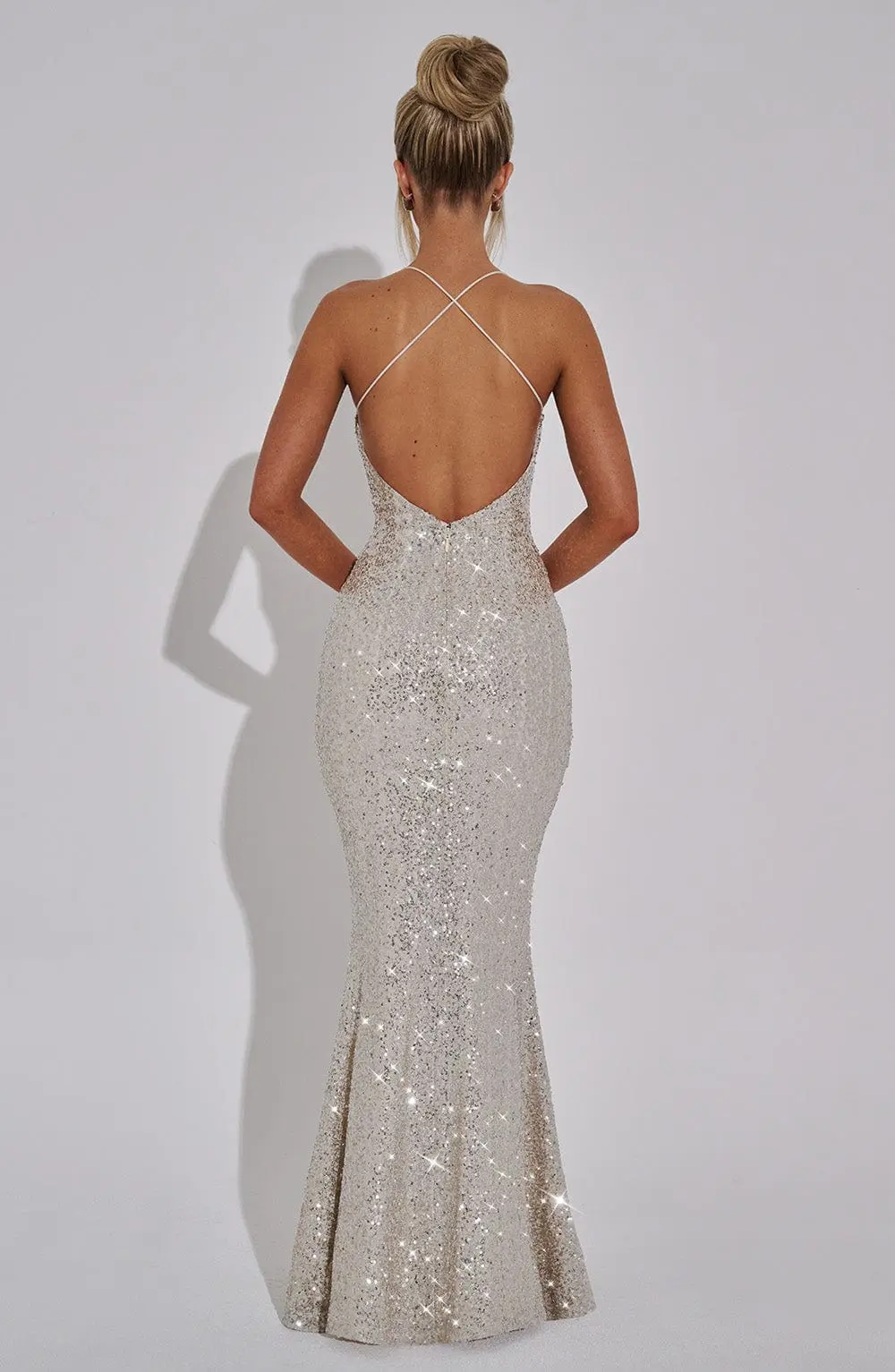 Meridith Maxi Dress - Champagne - Image 12