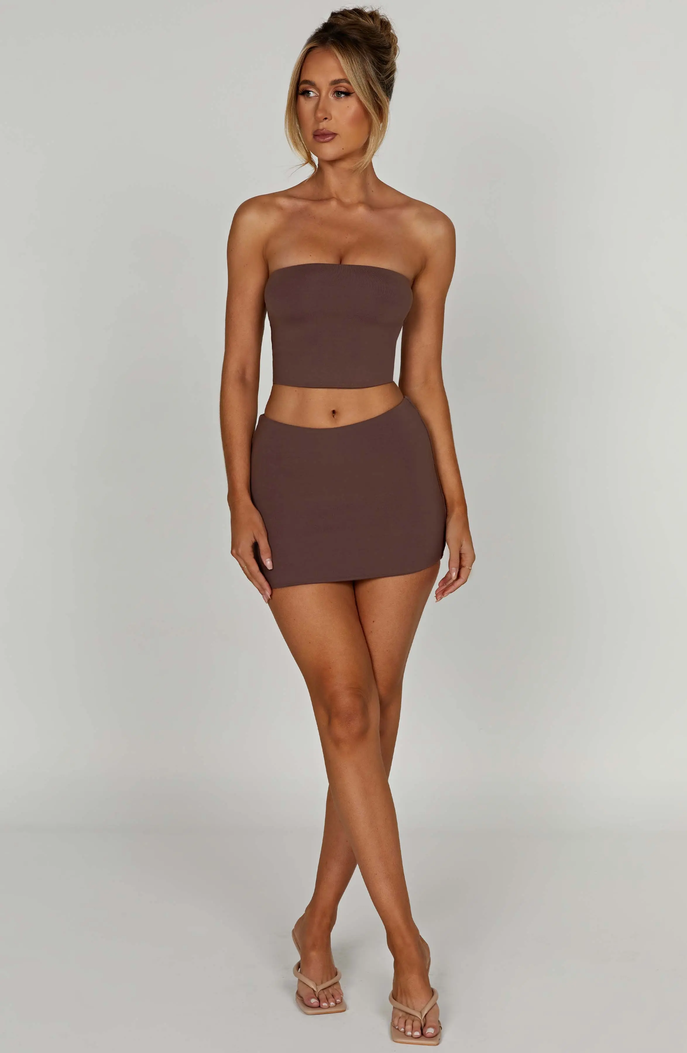 Rein Mini Skirt - Chocolate - Image 7