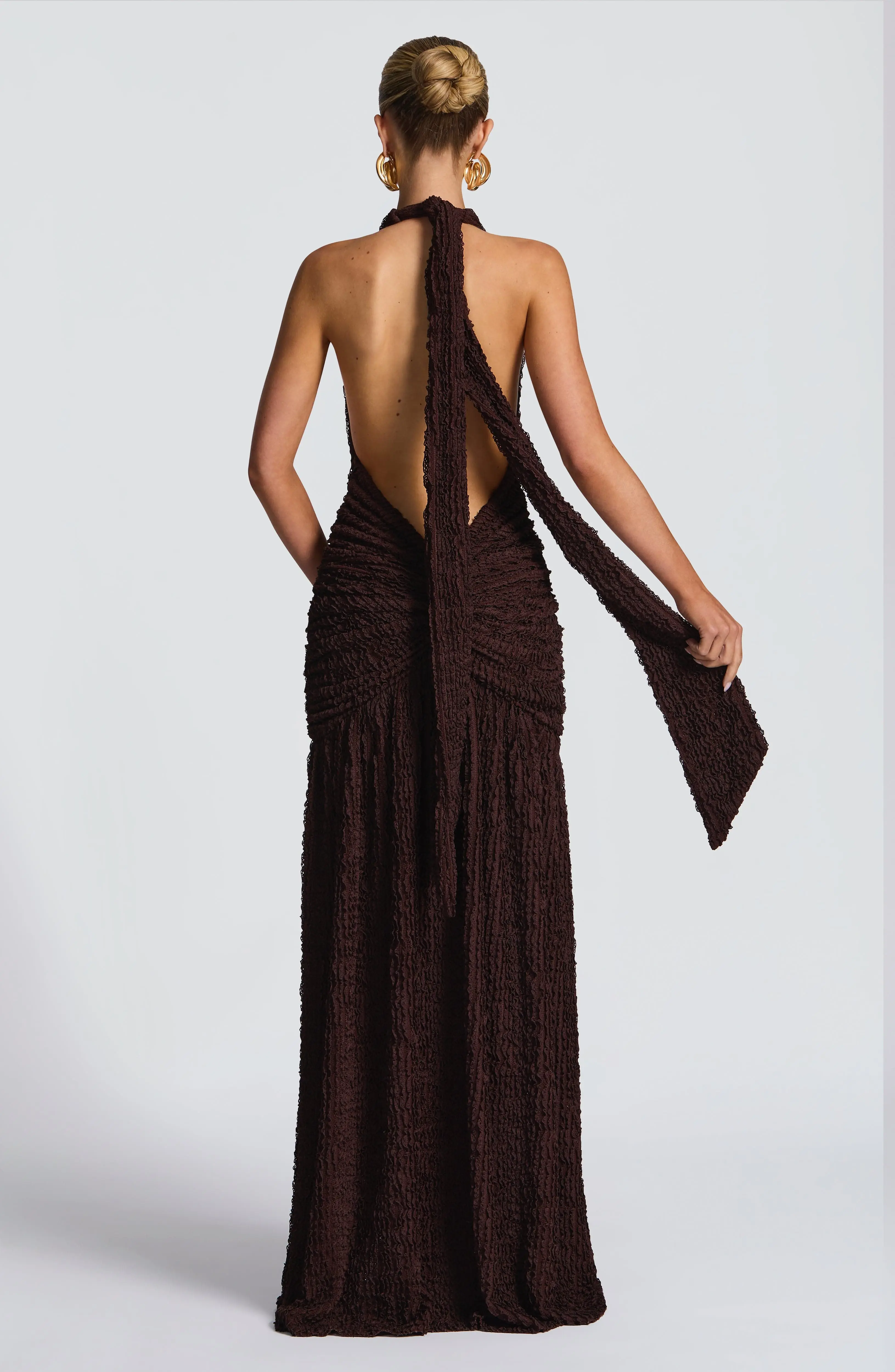 Minerva Maxi Dress - Plum Brown - Image 2