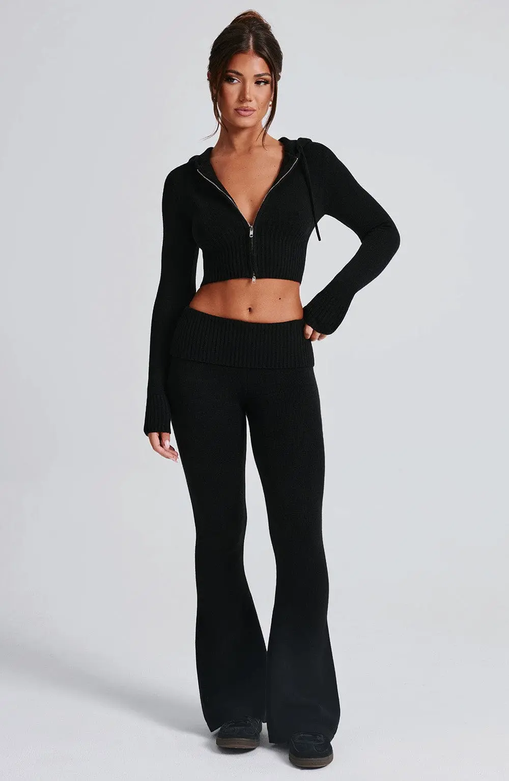 Portia Knit Hoodie - Black - Image 13