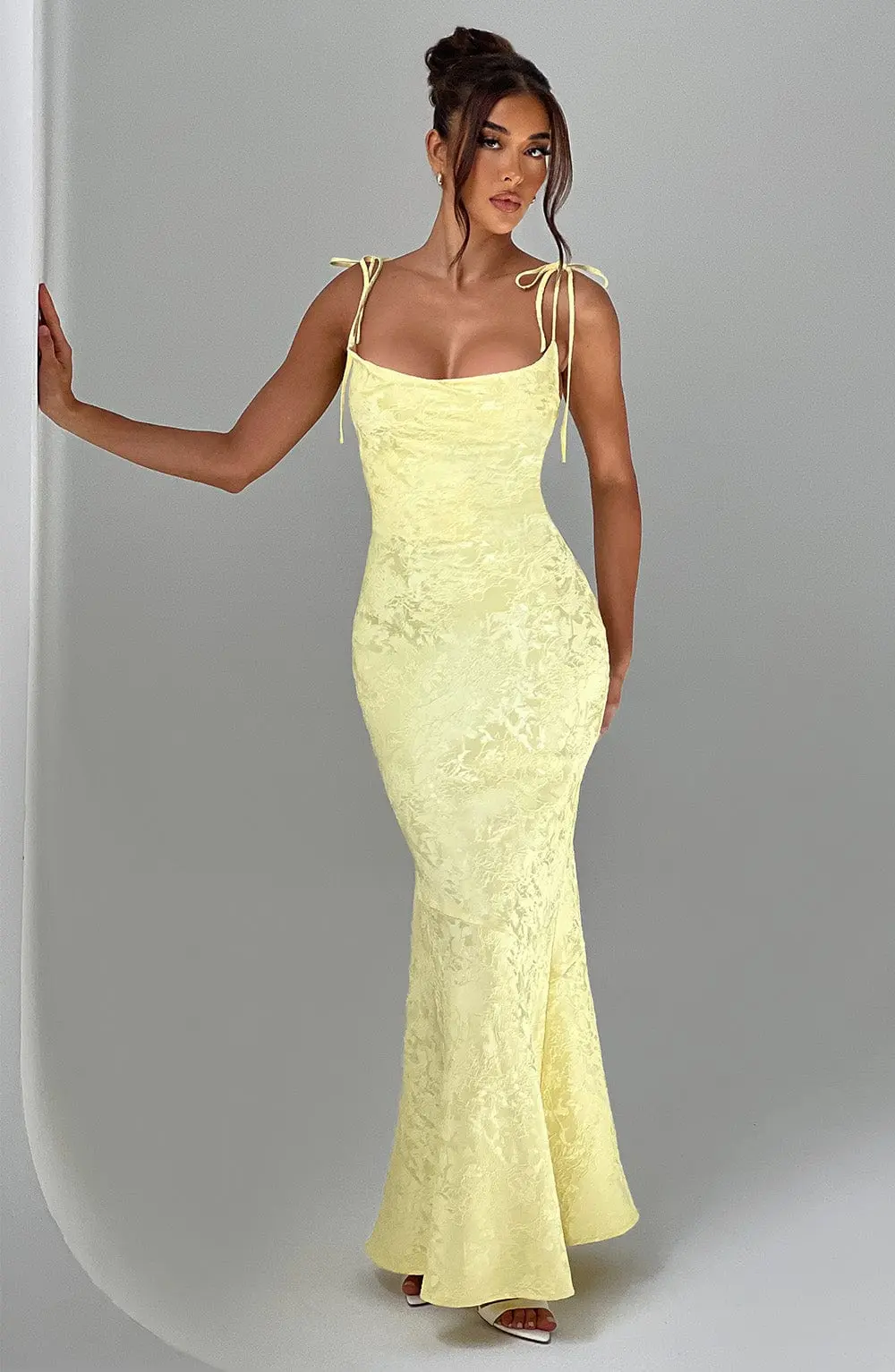 Whitney Maxi Dress - Lemon - Image 6
