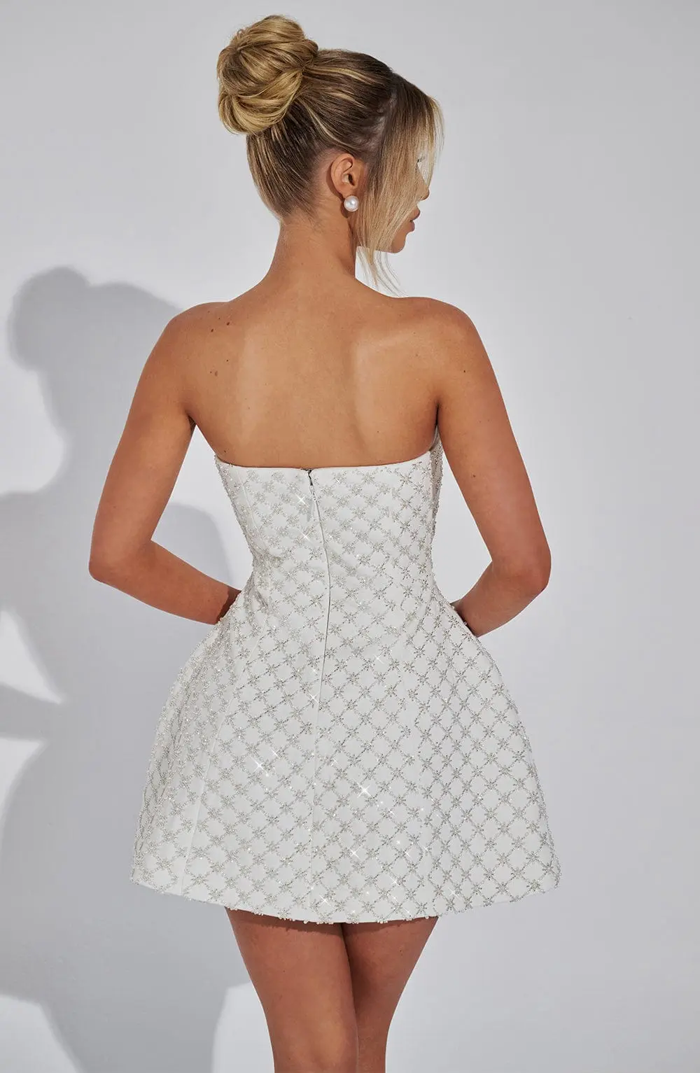 Beatrice Mini Dress - Ivory - Image 3