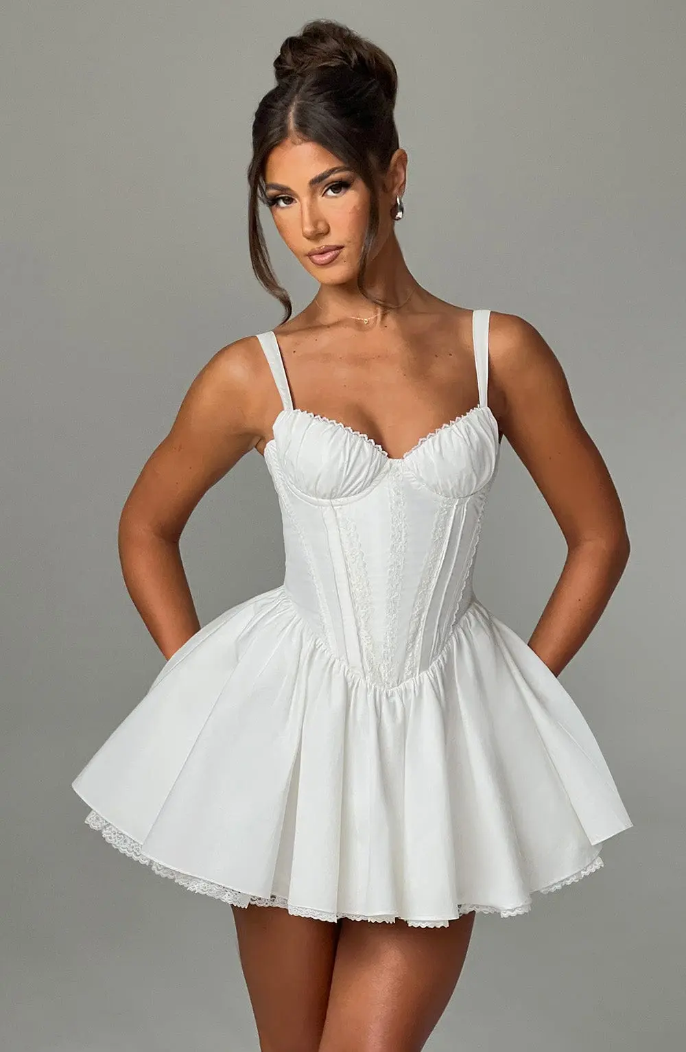 Josie Mini Dress - White - Image 4