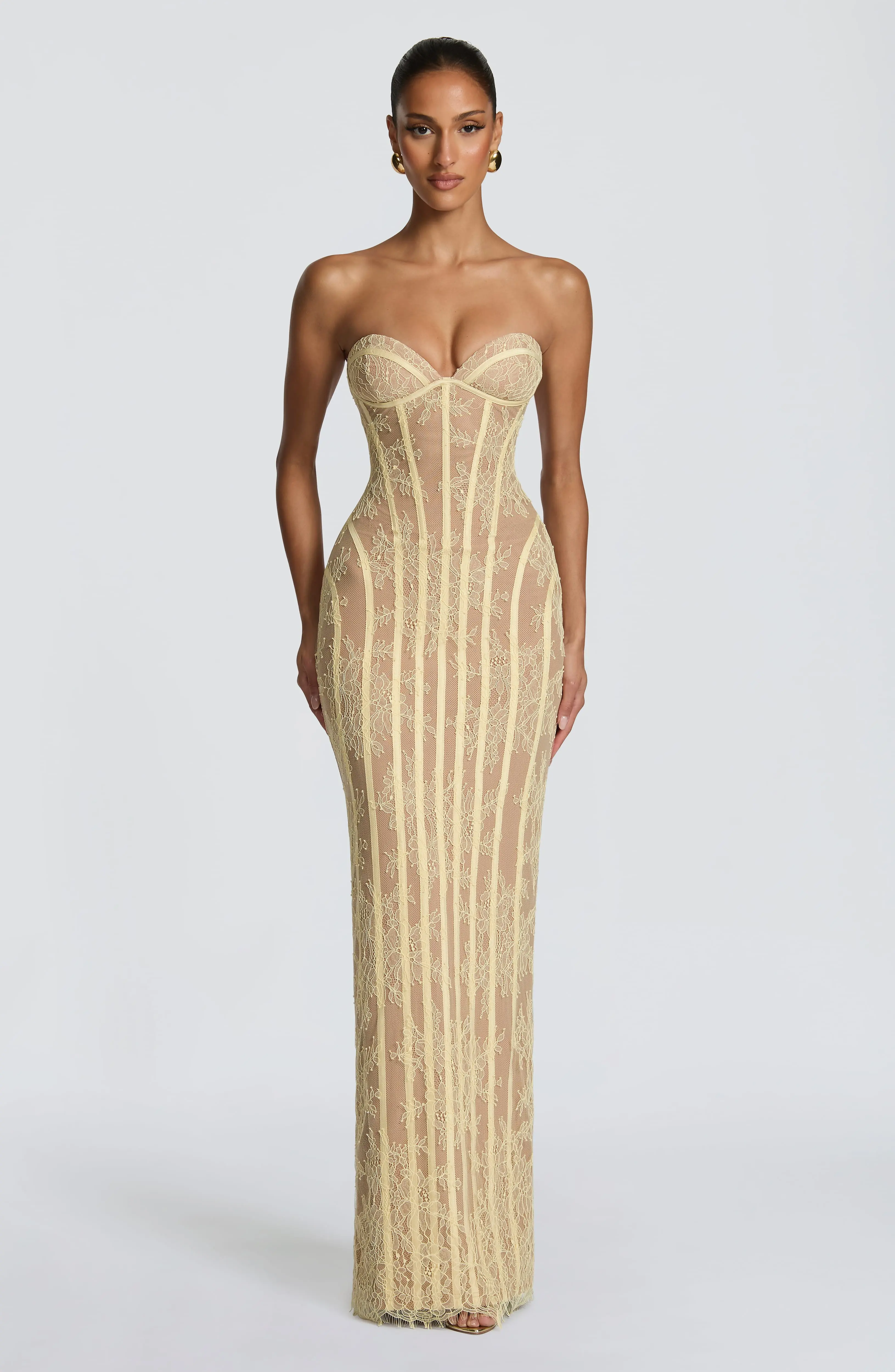 Sian Maxi Dress - Lemon - Image 7