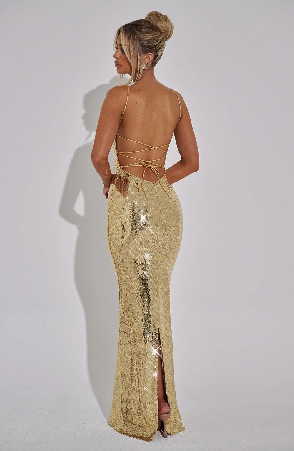 Atari Maxi Dress - Gold - Image 3