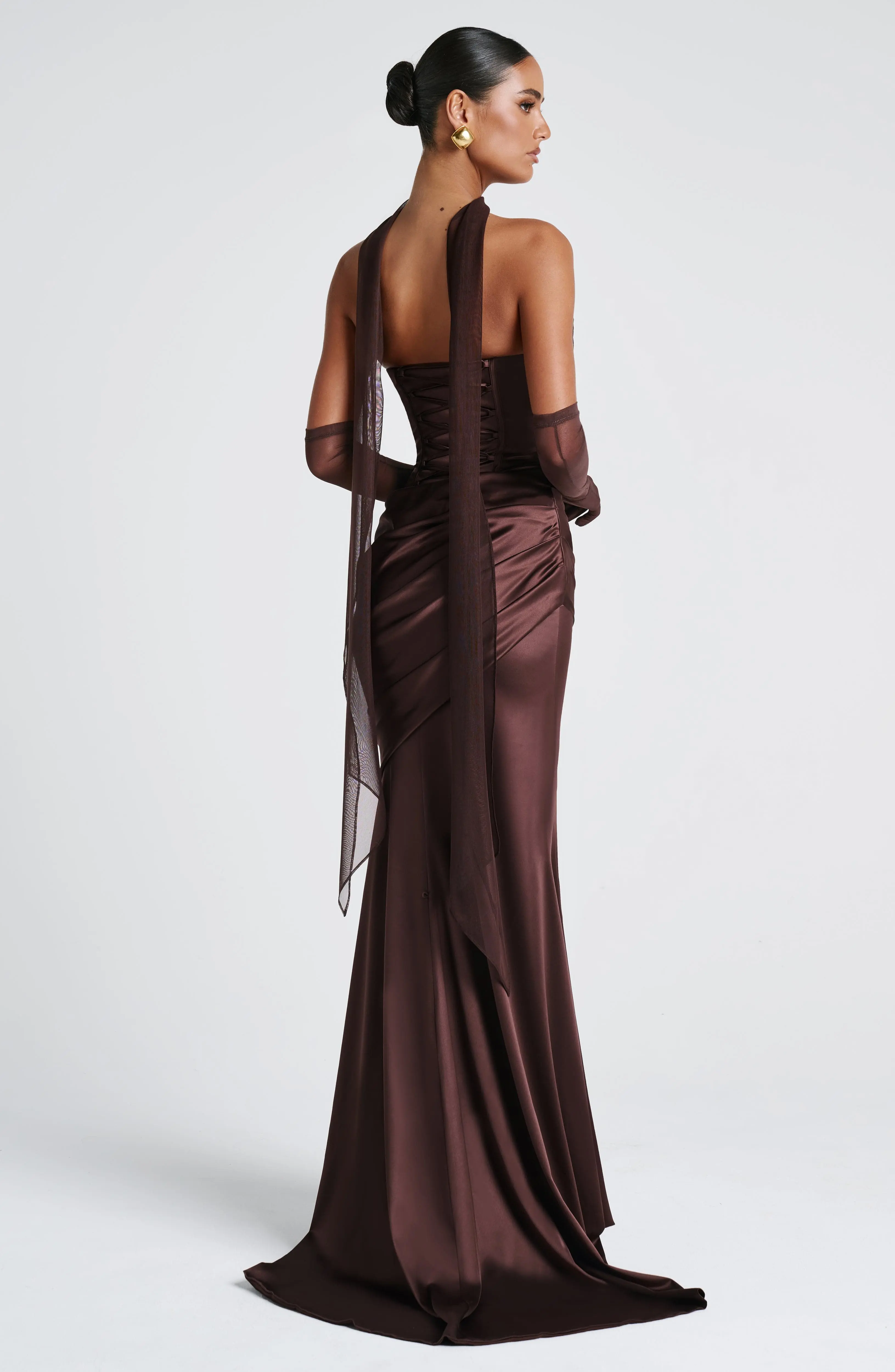 Ayla Scarf - Plum Brown - Image 4