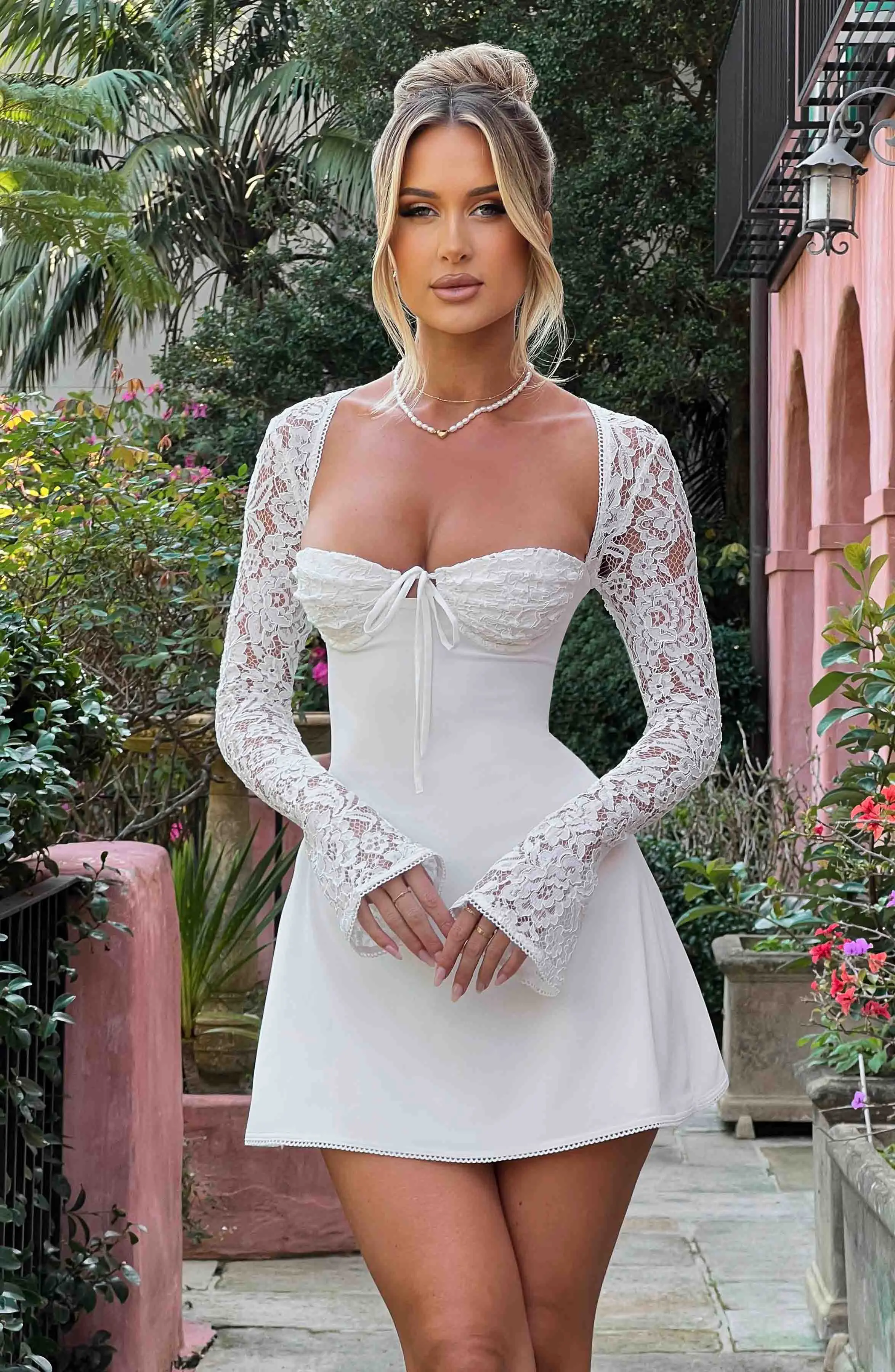 Jacinta Mini Dress - Ivory - Image 10