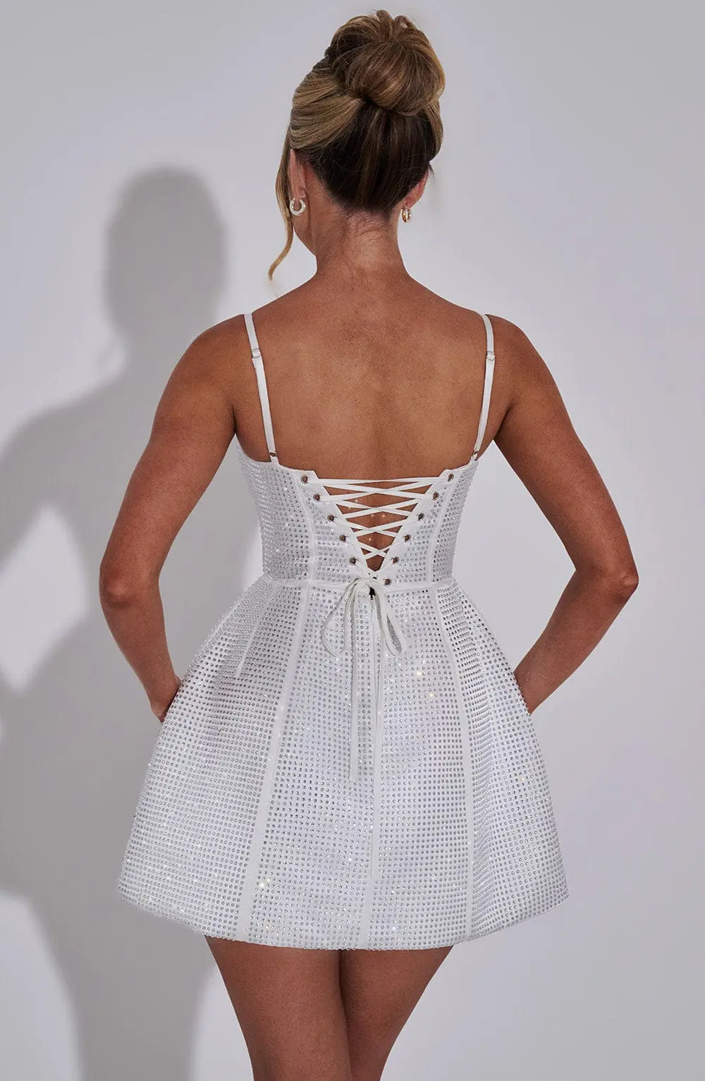 Emma Mini Dress - Ivory - Image 9