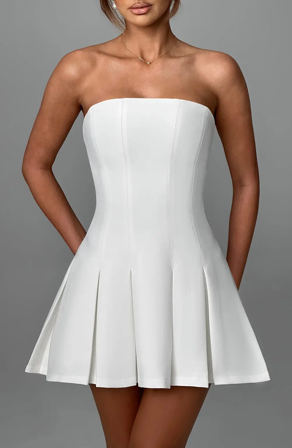 Bryony Mini Dress - Ivory - Image 2