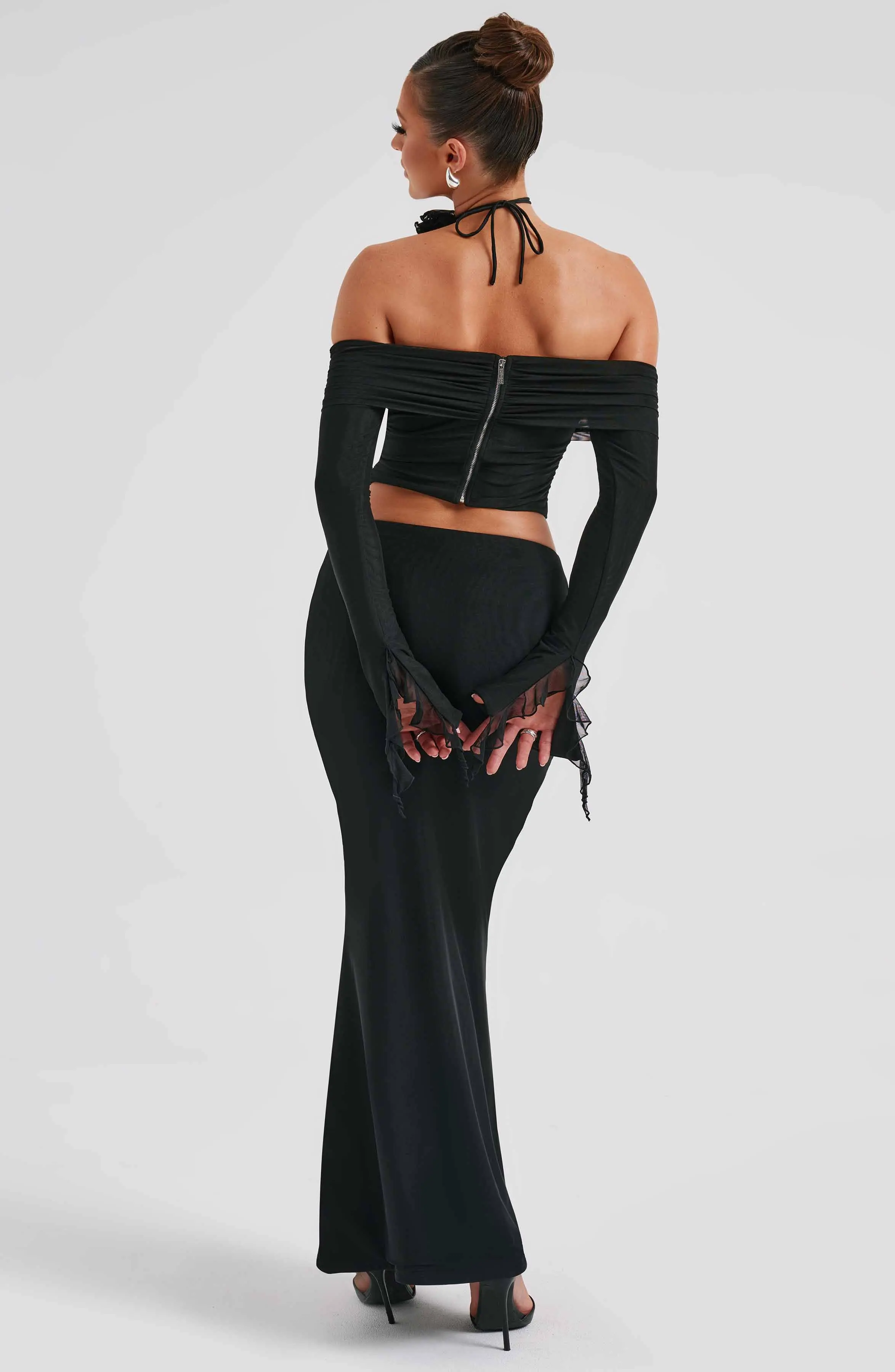 Deema Maxi Skirt - Black - Image 2