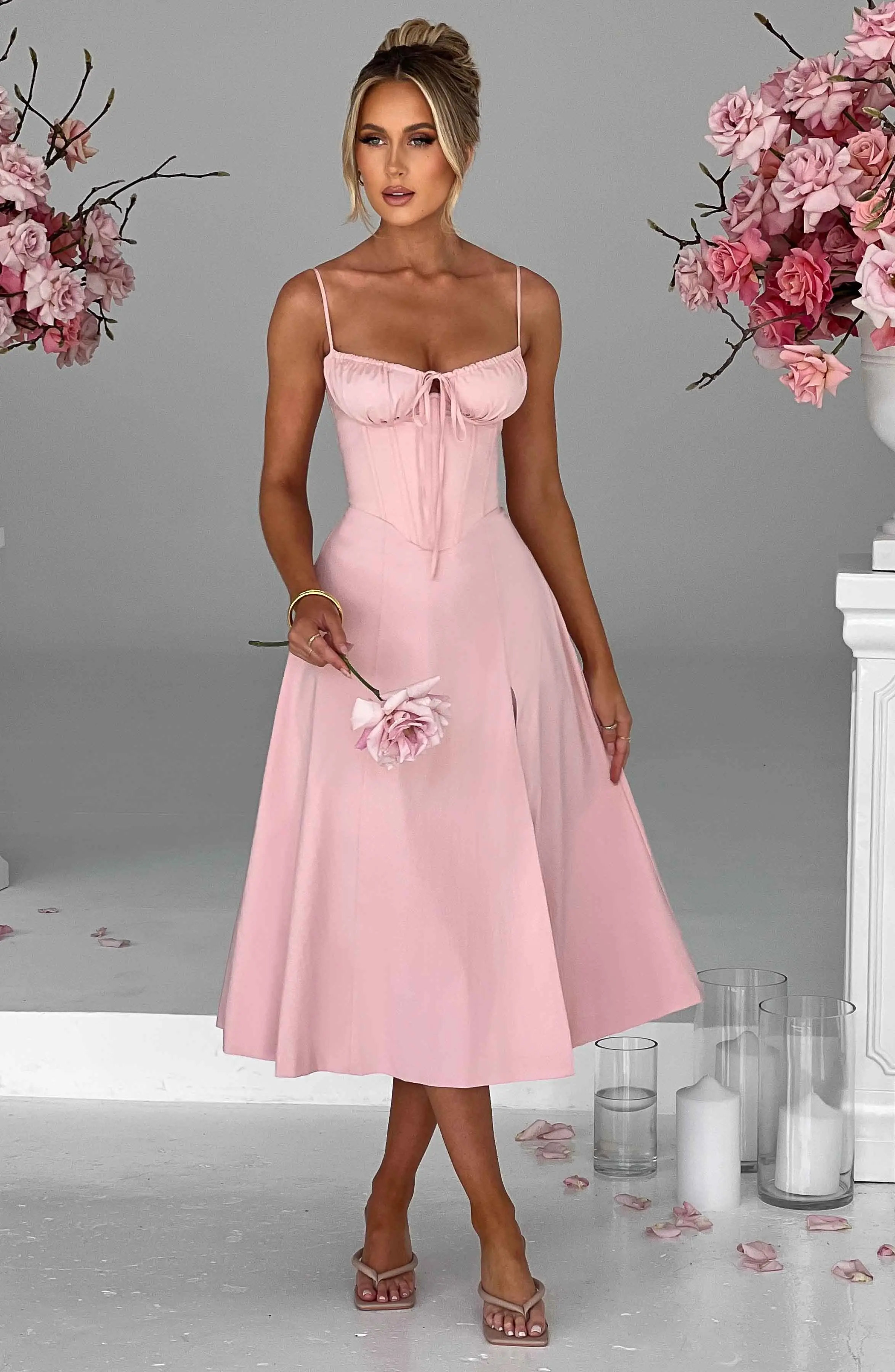 Deanna Midi Dress - Blush - Image 5