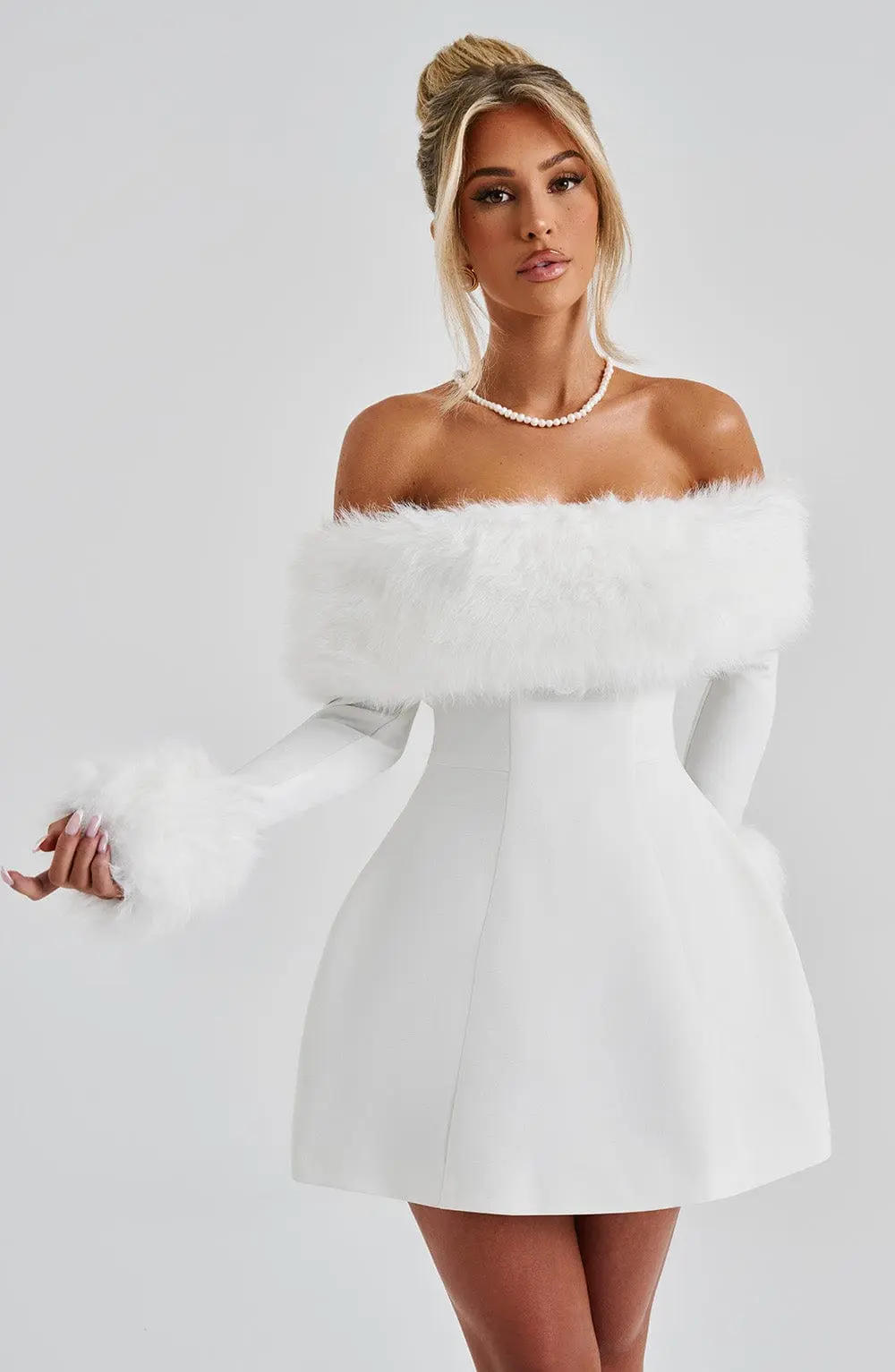 Villanelle Mini Dress - Ivory - Image 8