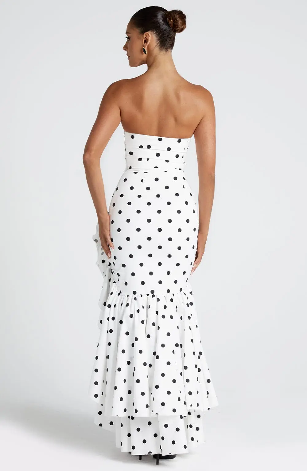 Angelina Maxi Dress - Black Polka Dot Print - Image 3