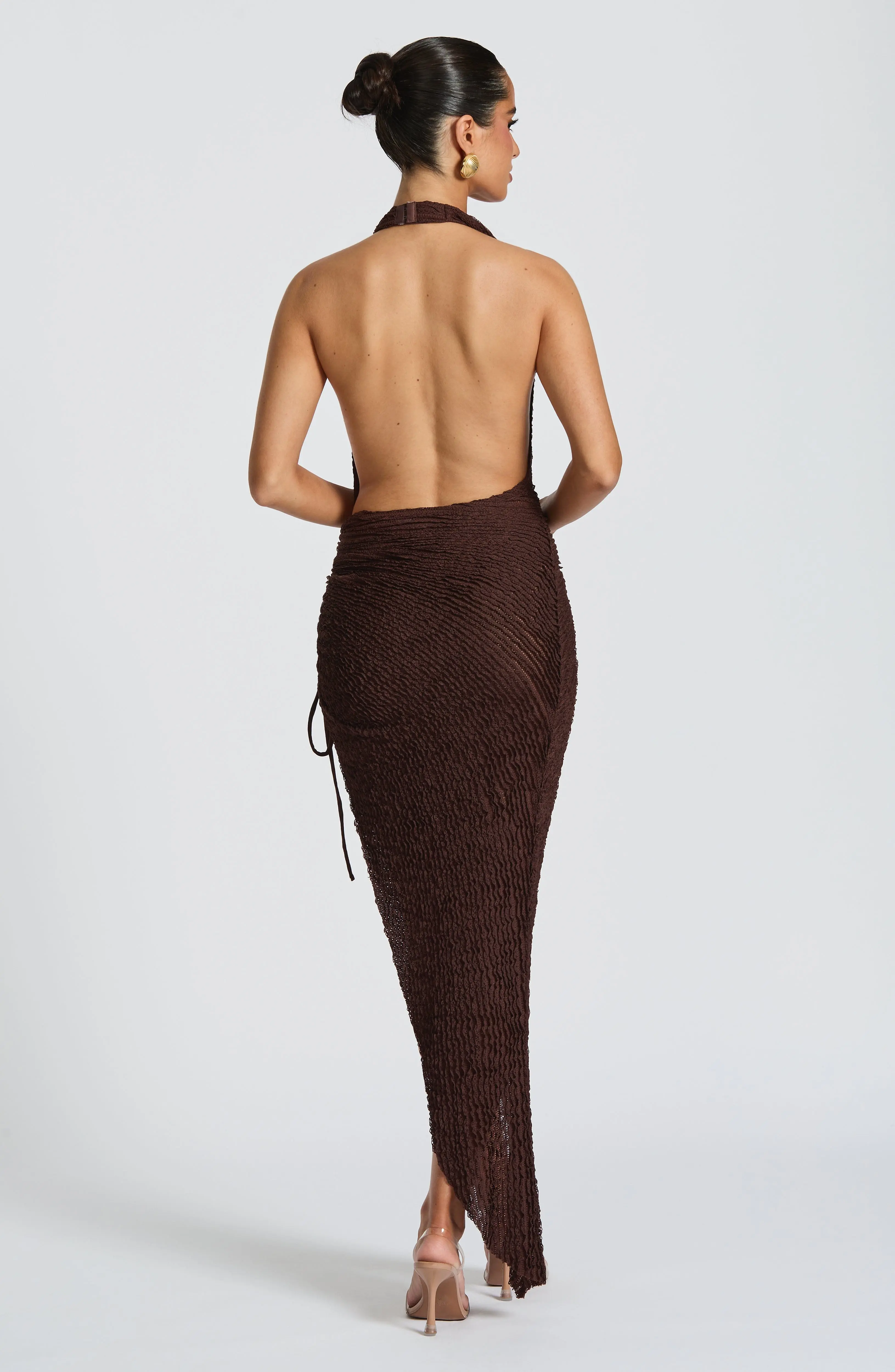 Airla Midi Dress - Plum Brown - Image 4