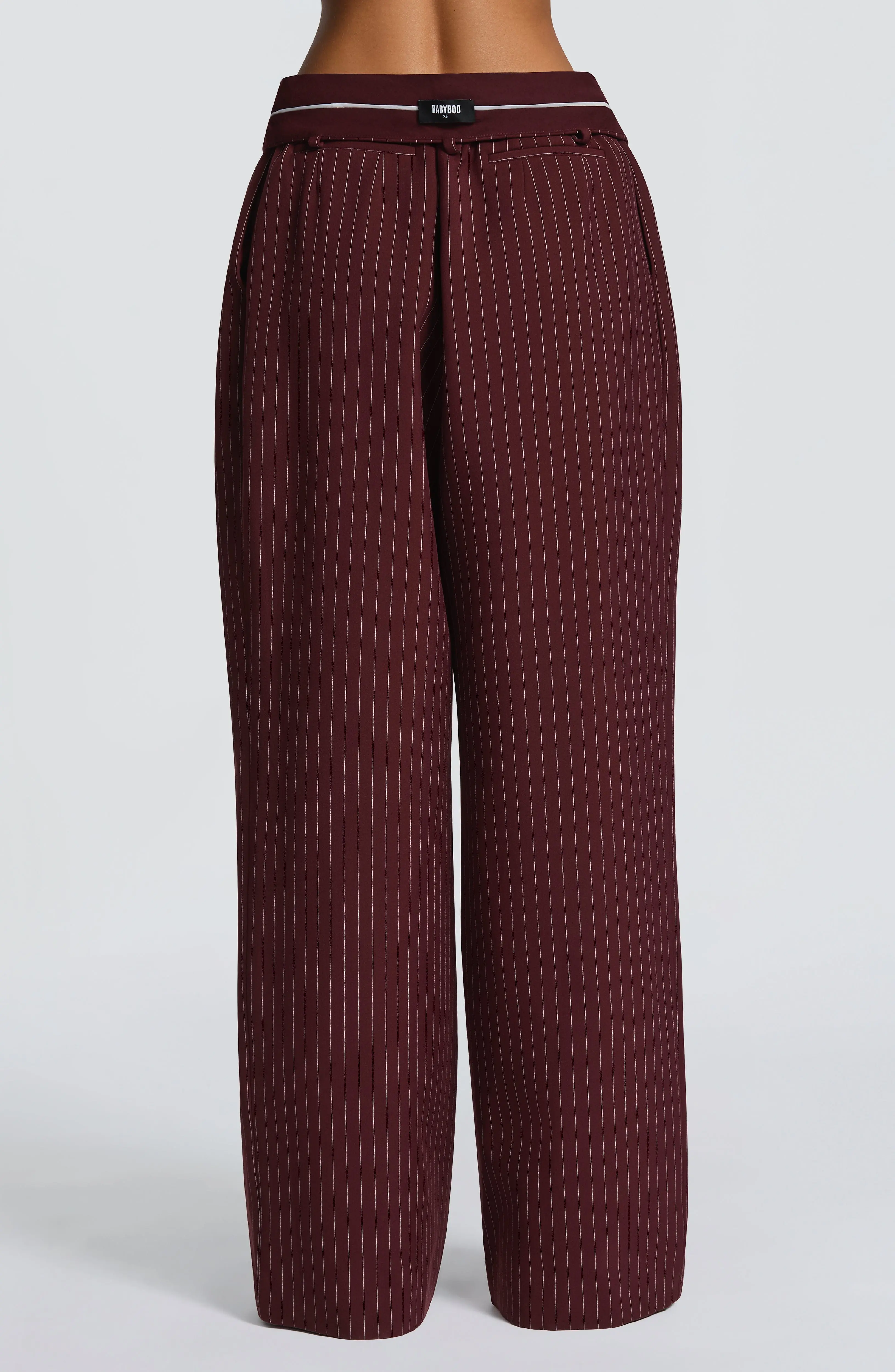 Kirsty Pants - Burgundy Pinstripe - Image 5