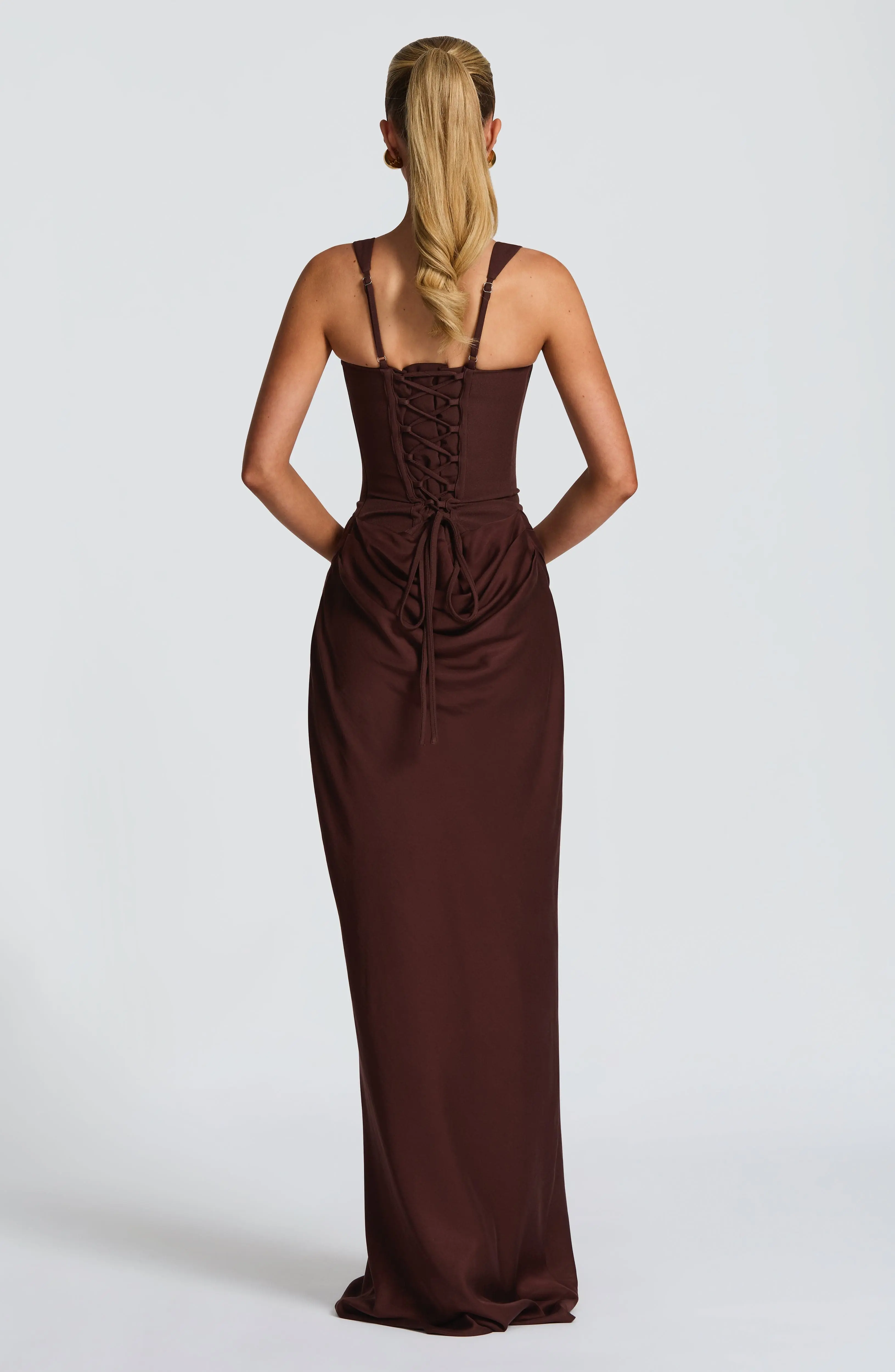 Cornelia Maxi Dress - Plum Brown - Image 3