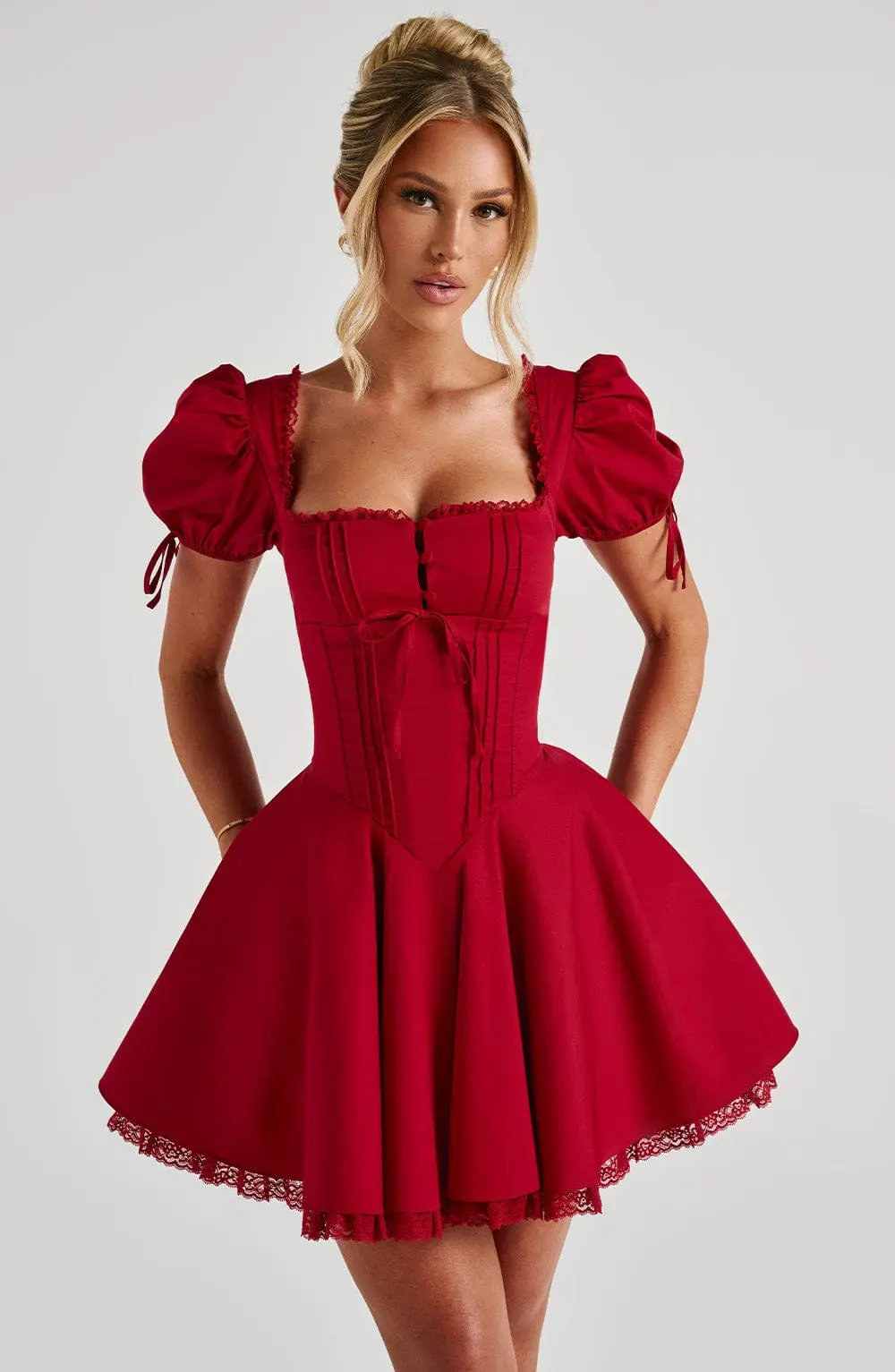 Annie Mini Dress - Red - Image 3