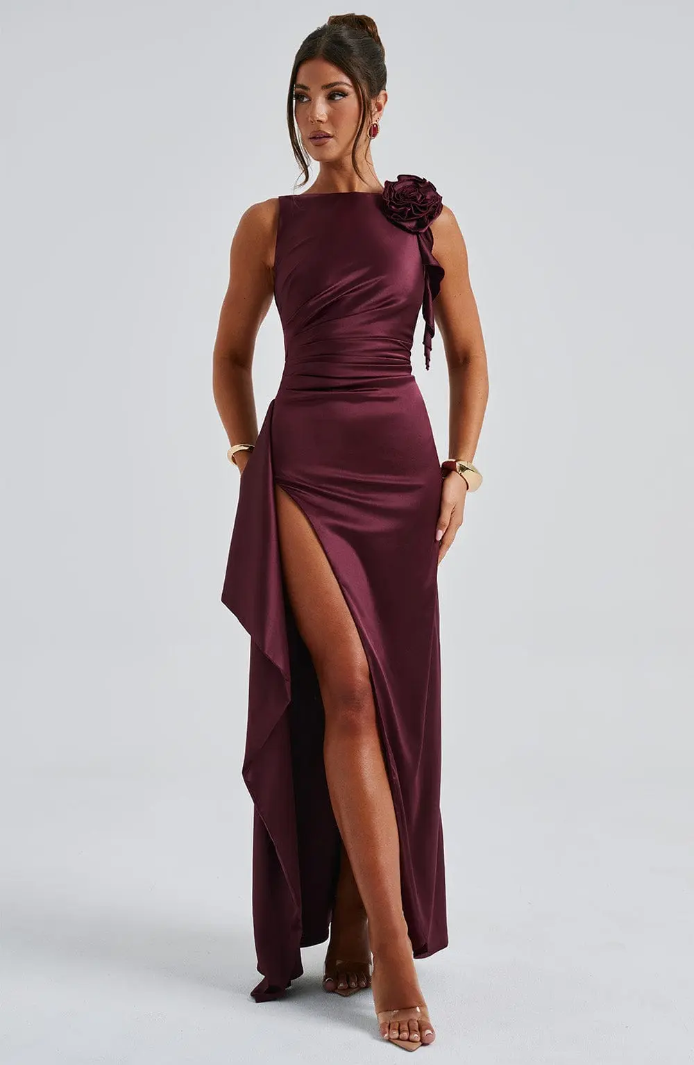 Peggy Maxi Dress - Cherry Lacquer - Image 8