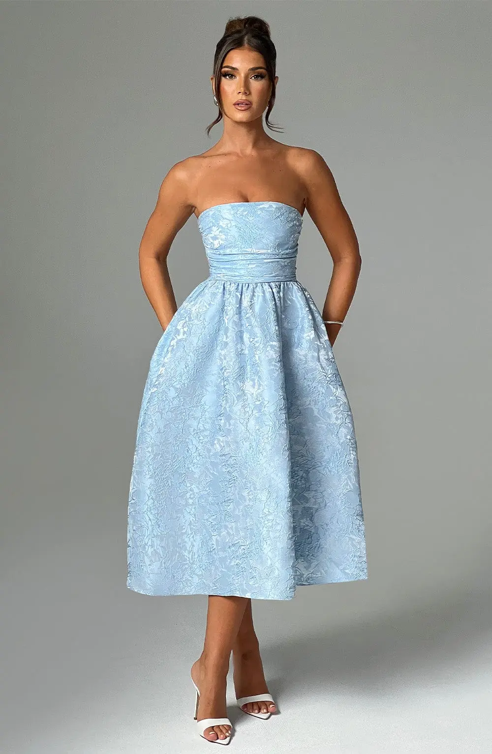 Saoirse Midi Dress - Blue - Image 4
