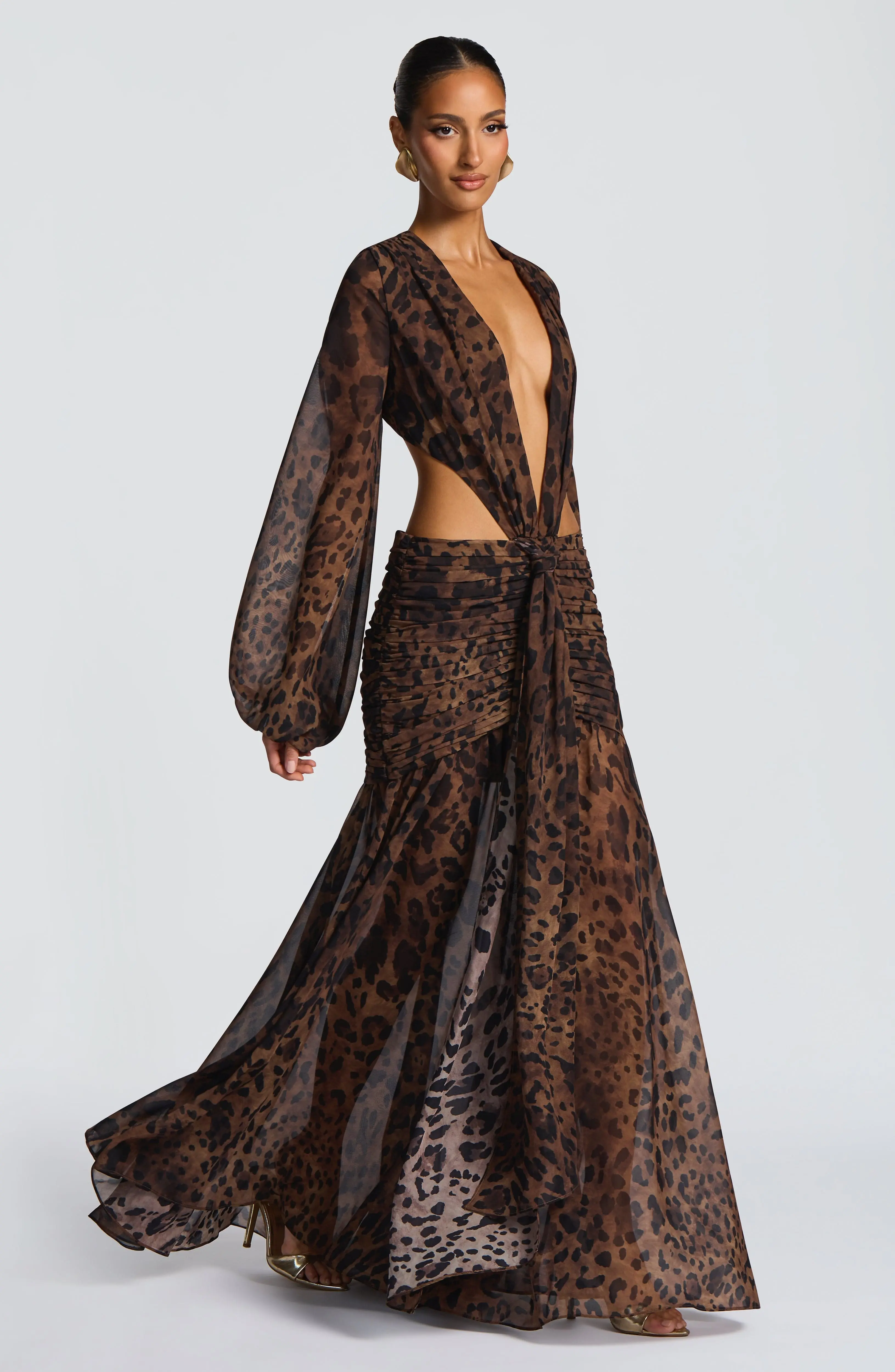 Andrina Maxi Dress - Leopard Print - Image 3