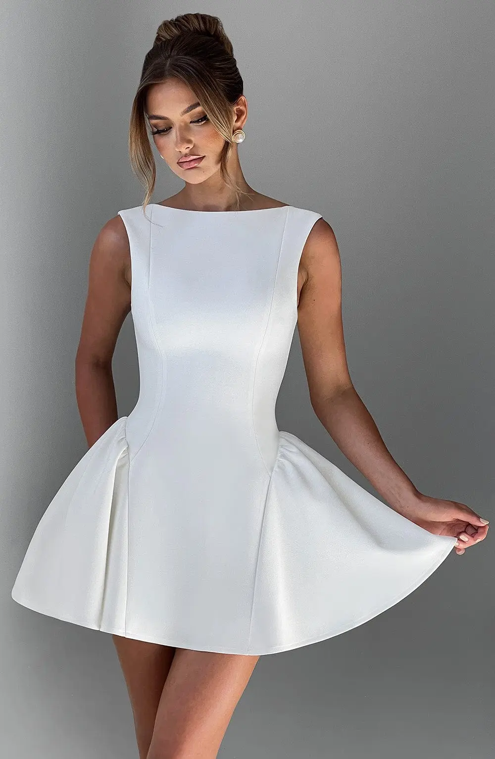 Yalina Mini Dress - Ivory - Image 3
