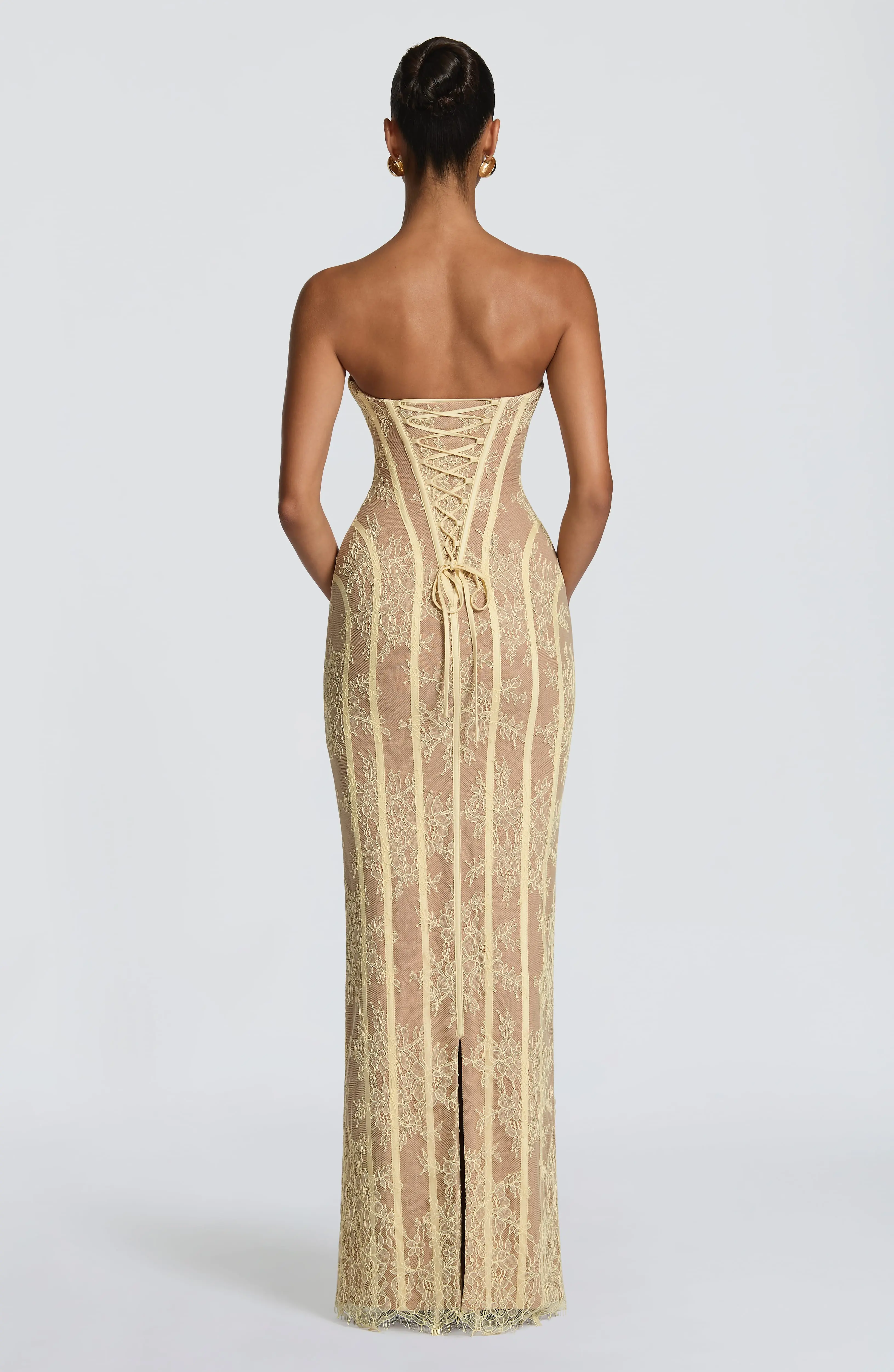 Sian Maxi Dress - Lemon - Image 3