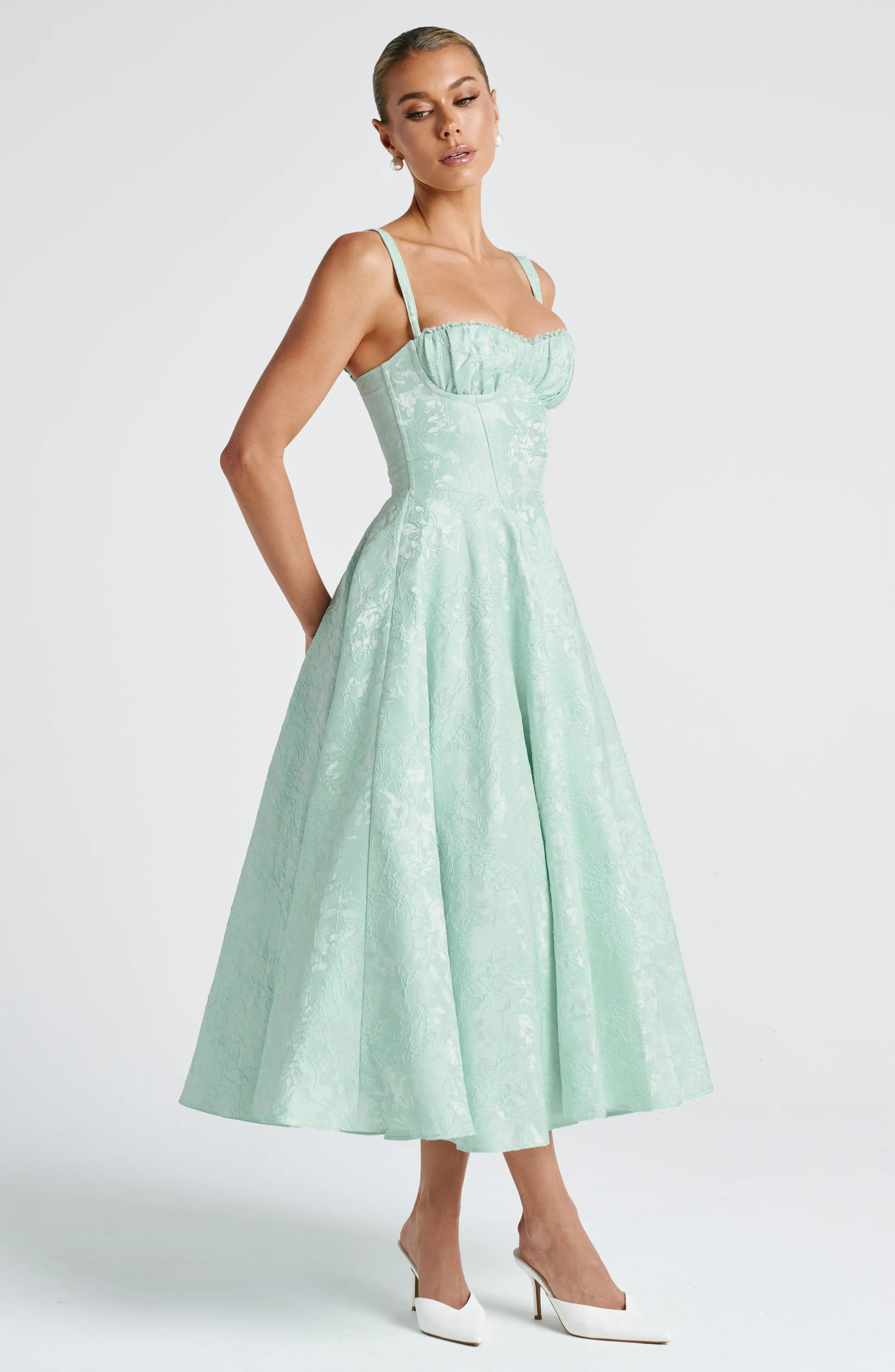 Amity Midi Dress - Mint - Image 6