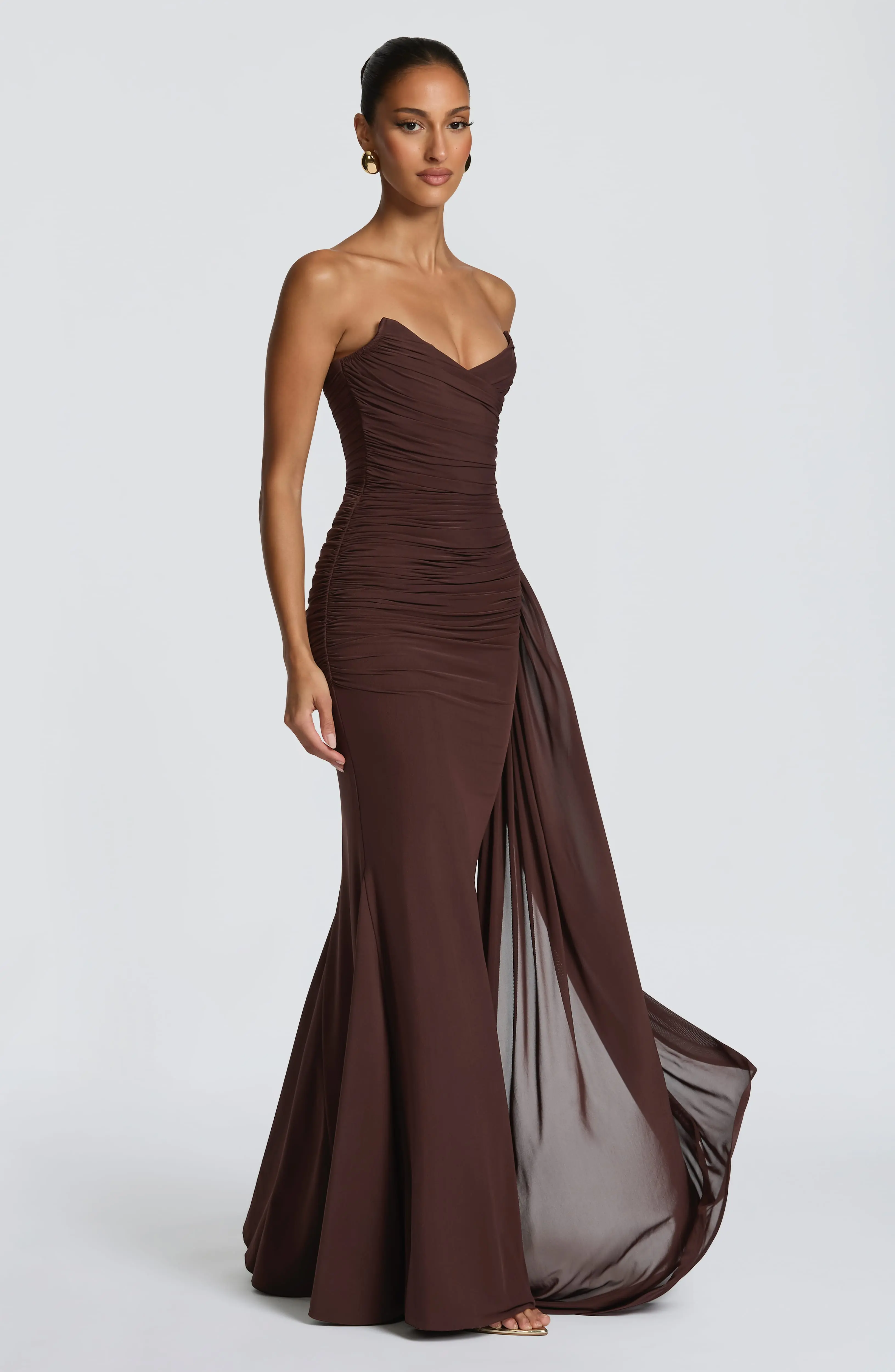 Ashika Maxi Dress - Plum Brown - Image 7