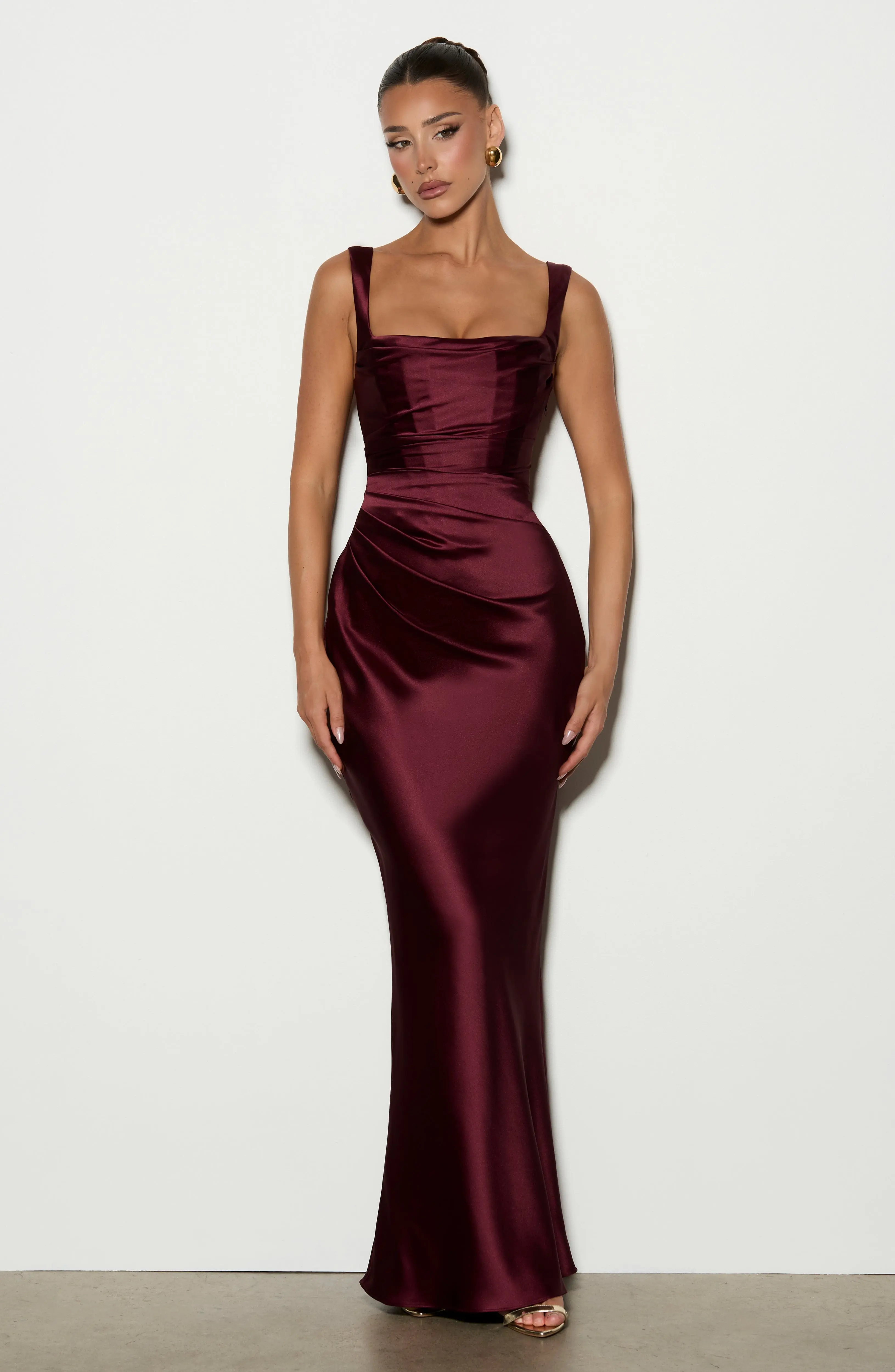 Calanthe Maxi Dress - Cherry Lacquer