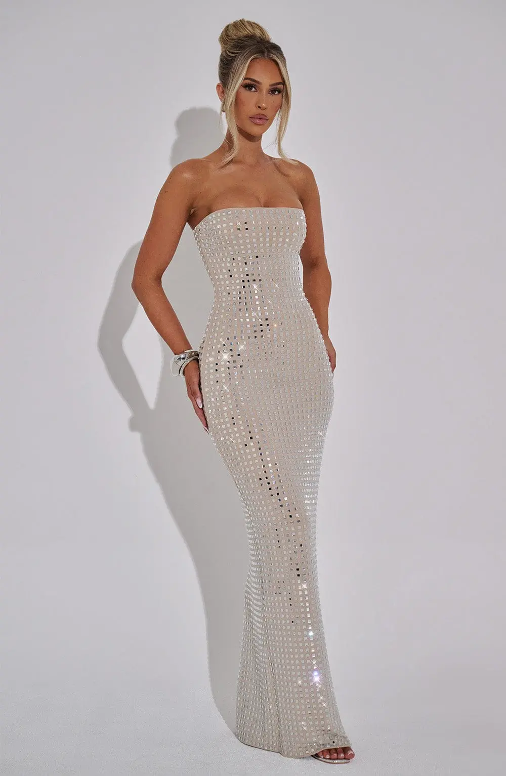 Neriah Maxi Dress - Nude - Image 8