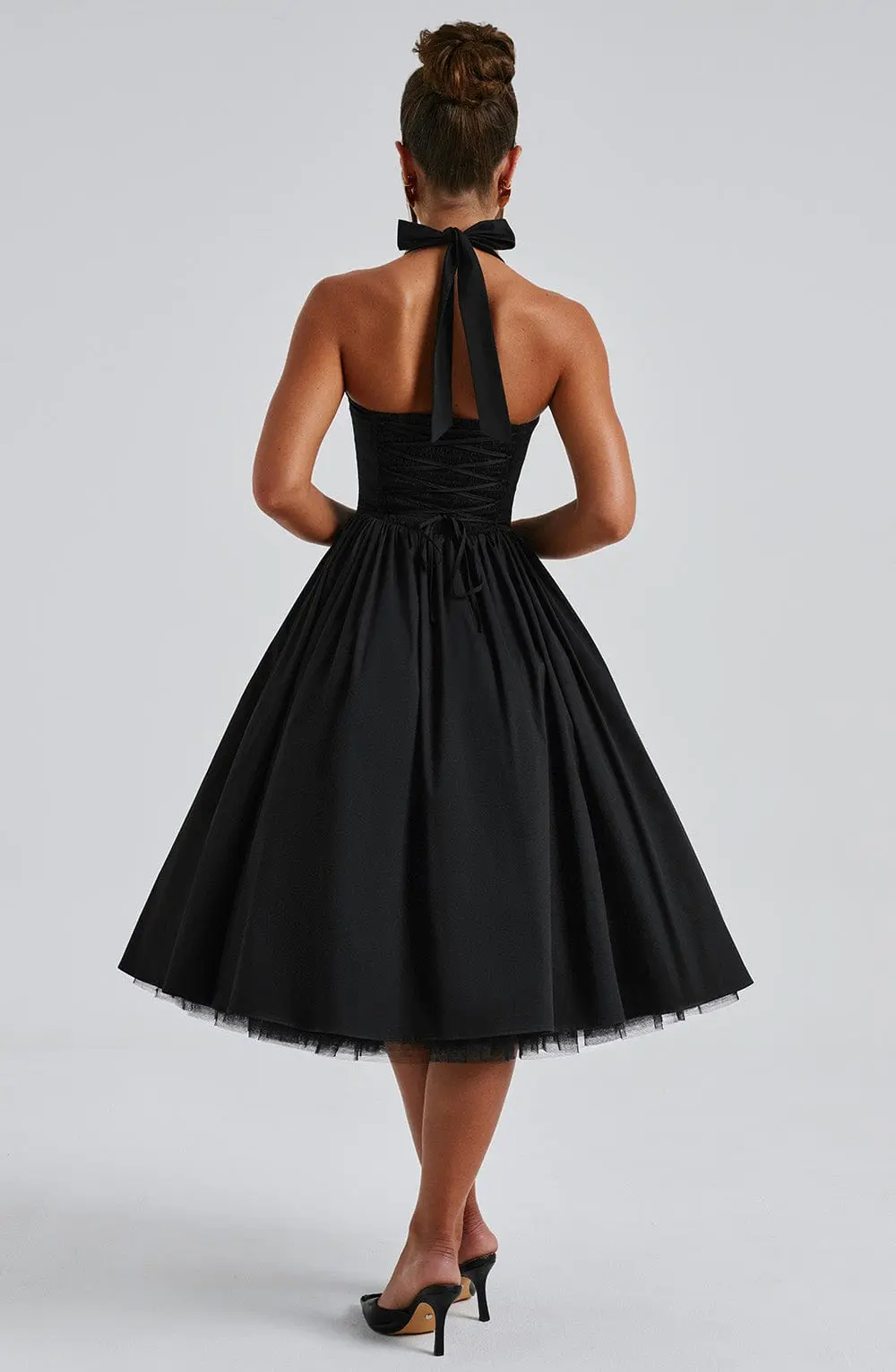 Cressida Midi Dress - Black - Image 8