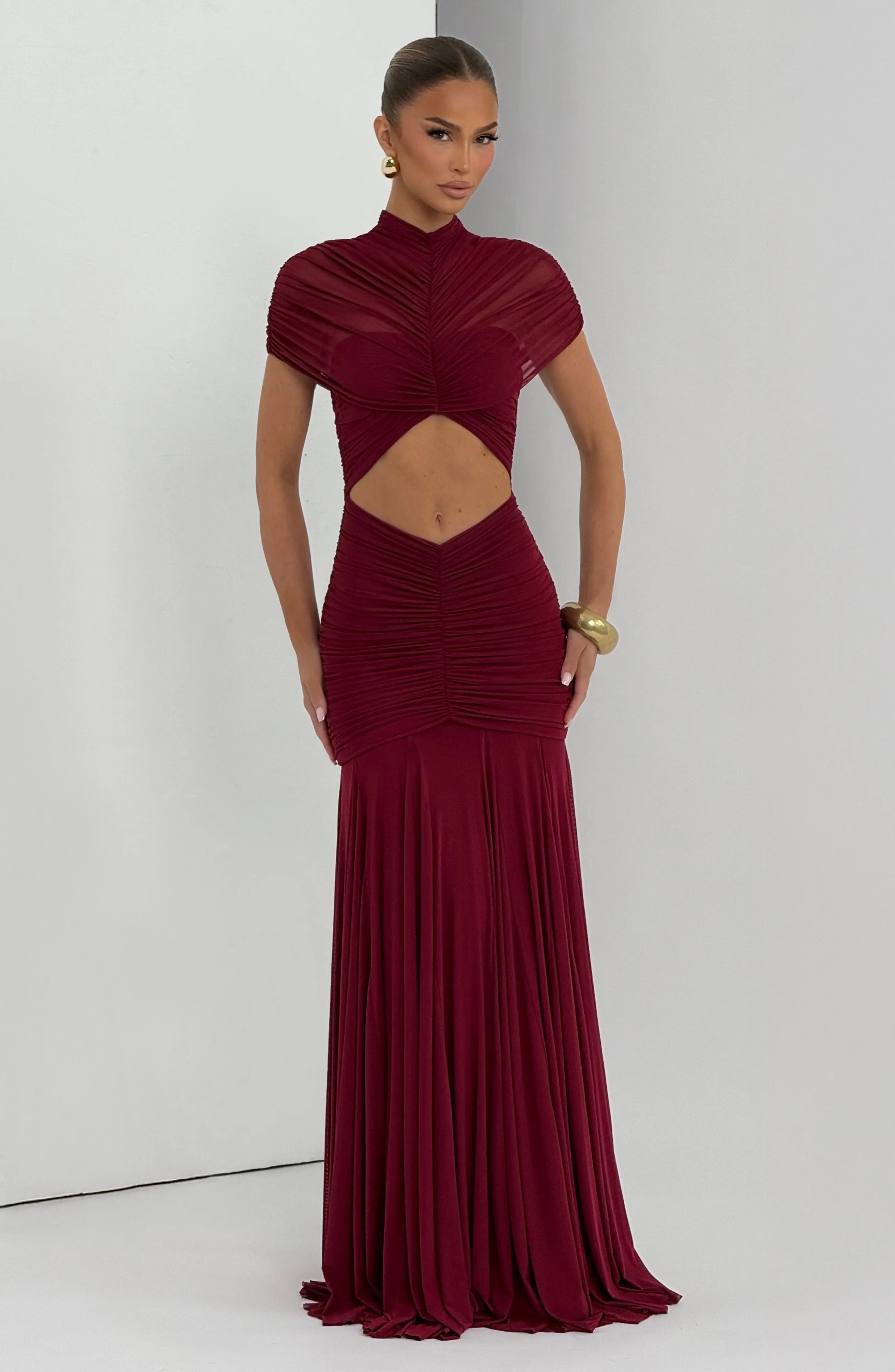 Jaya Maxi Dress - Burgundy - Image 9