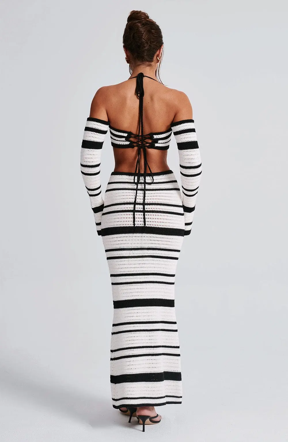 Georgia Maxi Skirt - Black/White - Image 8
