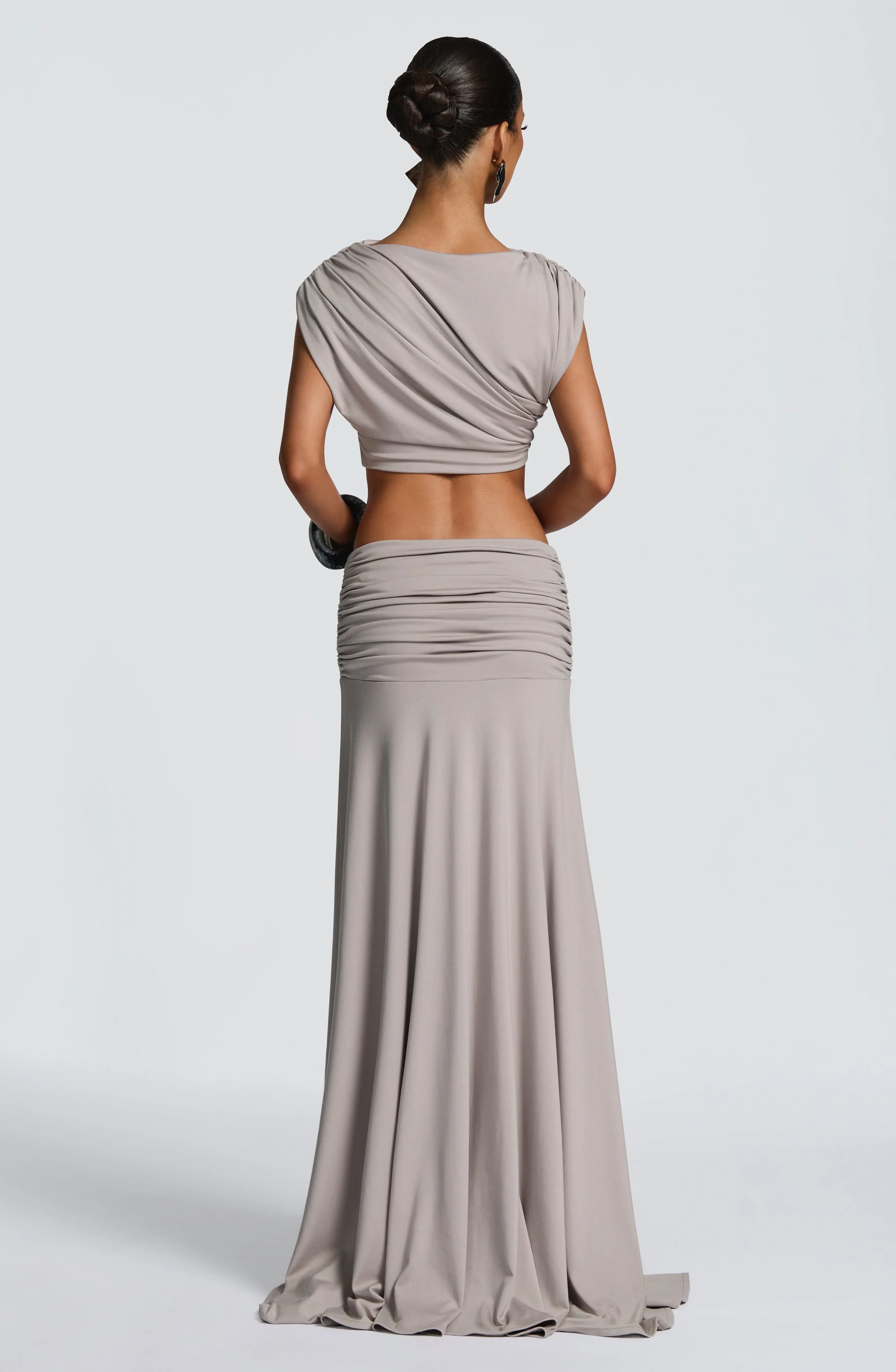 Paige Maxi Skirt - Light Grey - Image 4