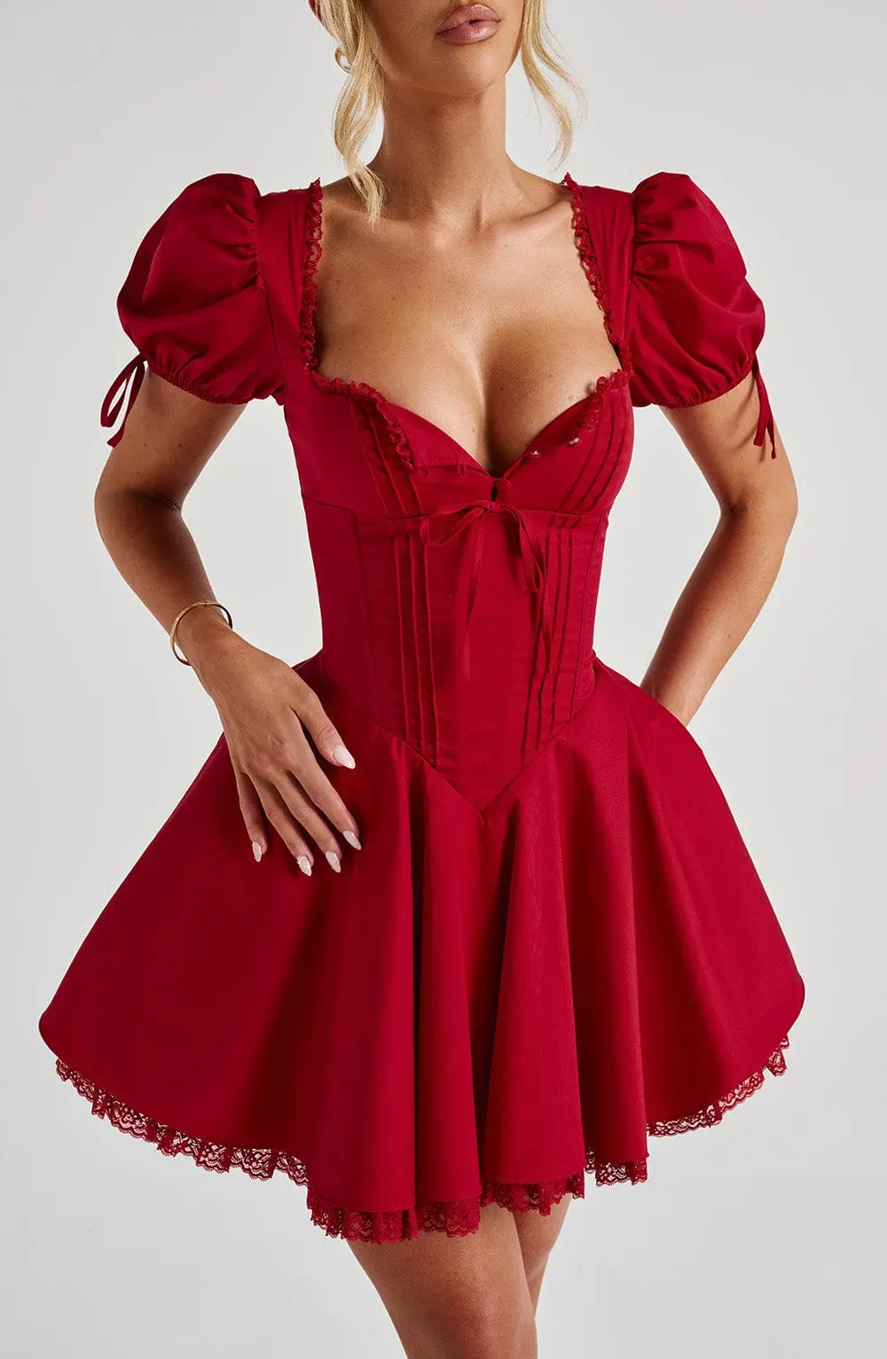 Annie Mini Dress - Red - Image 4
