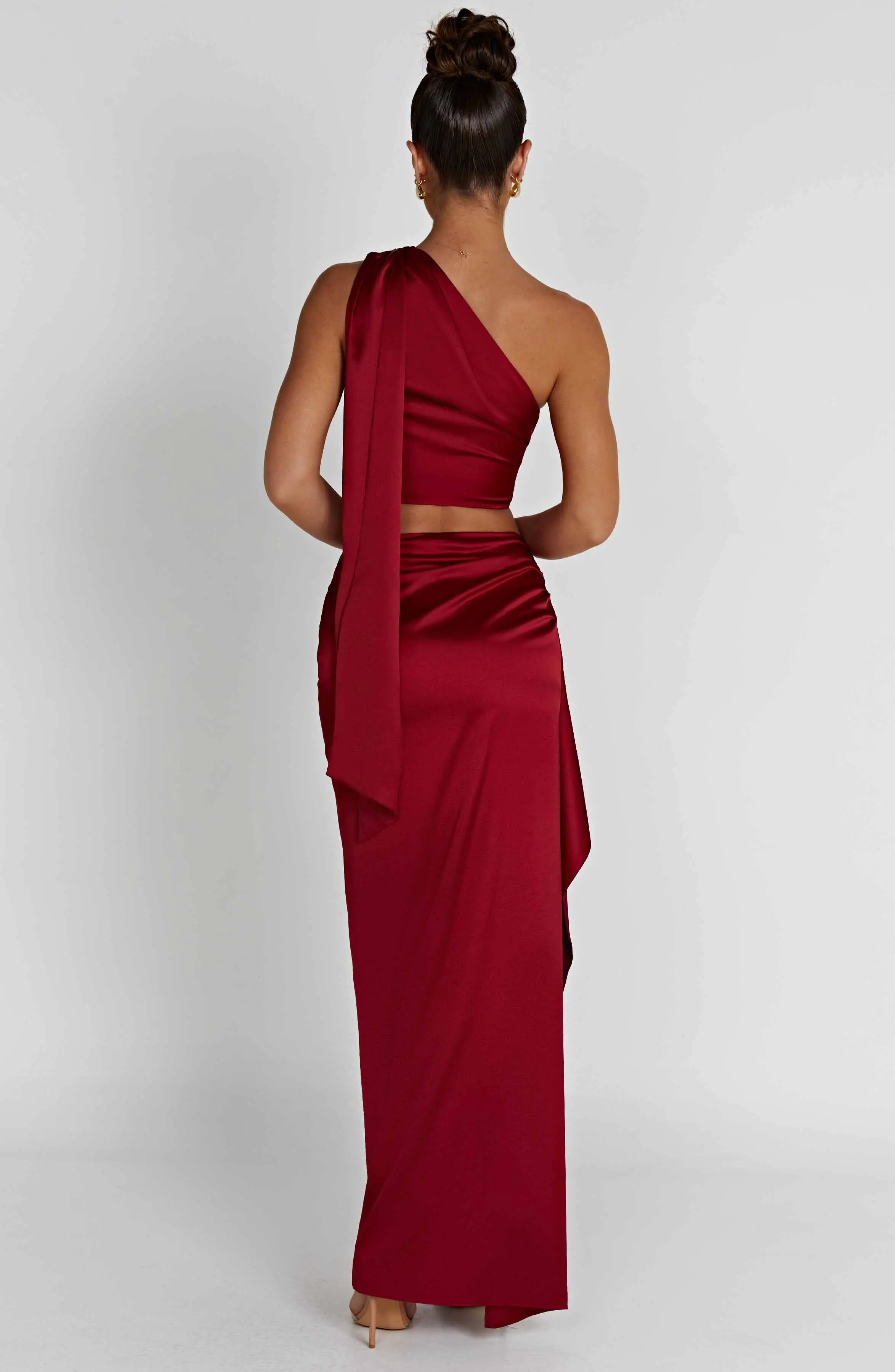 Halsey Maxi Skirt - Wine - Image 4
