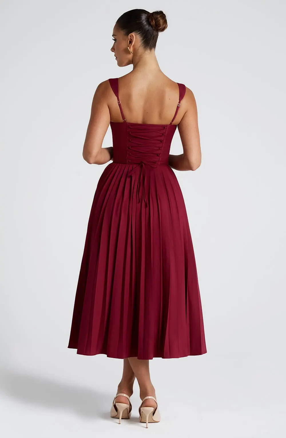 Natassia Midi Dress - Berry - Image 2