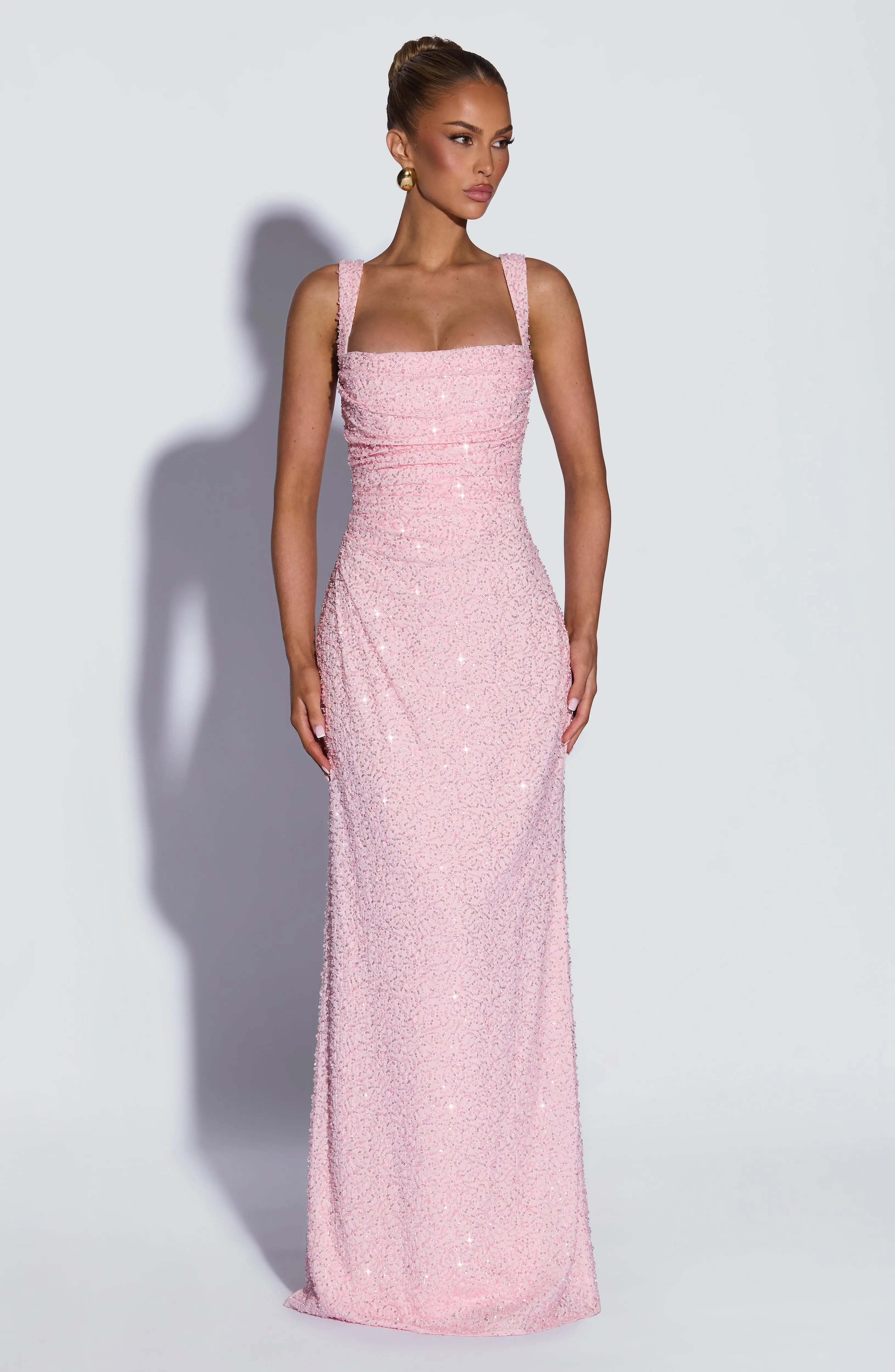 Calanthe Maxi Dress - Blush Sparkle - Image 6