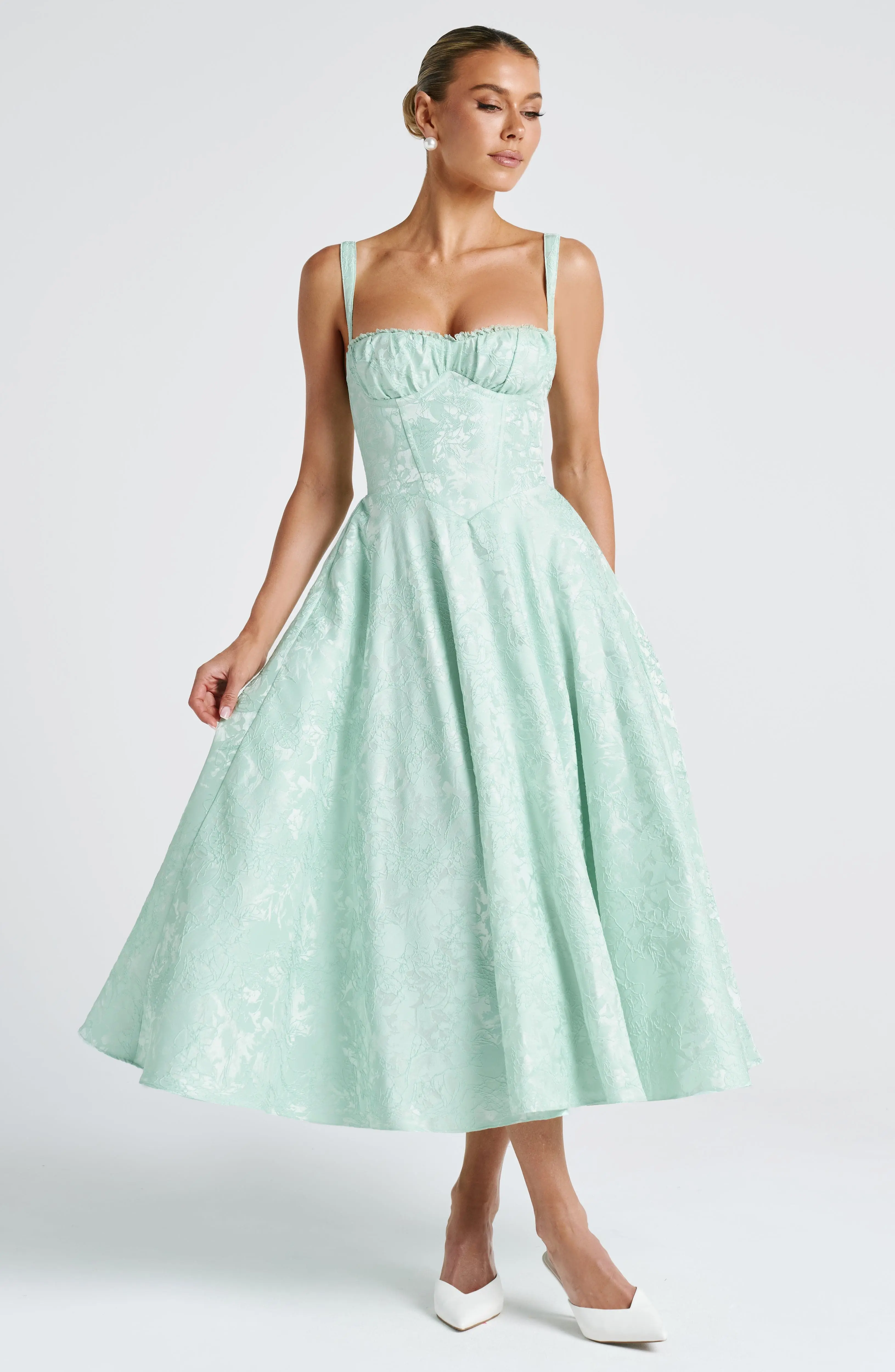 Amity Midi Dress - Mint - Image 8