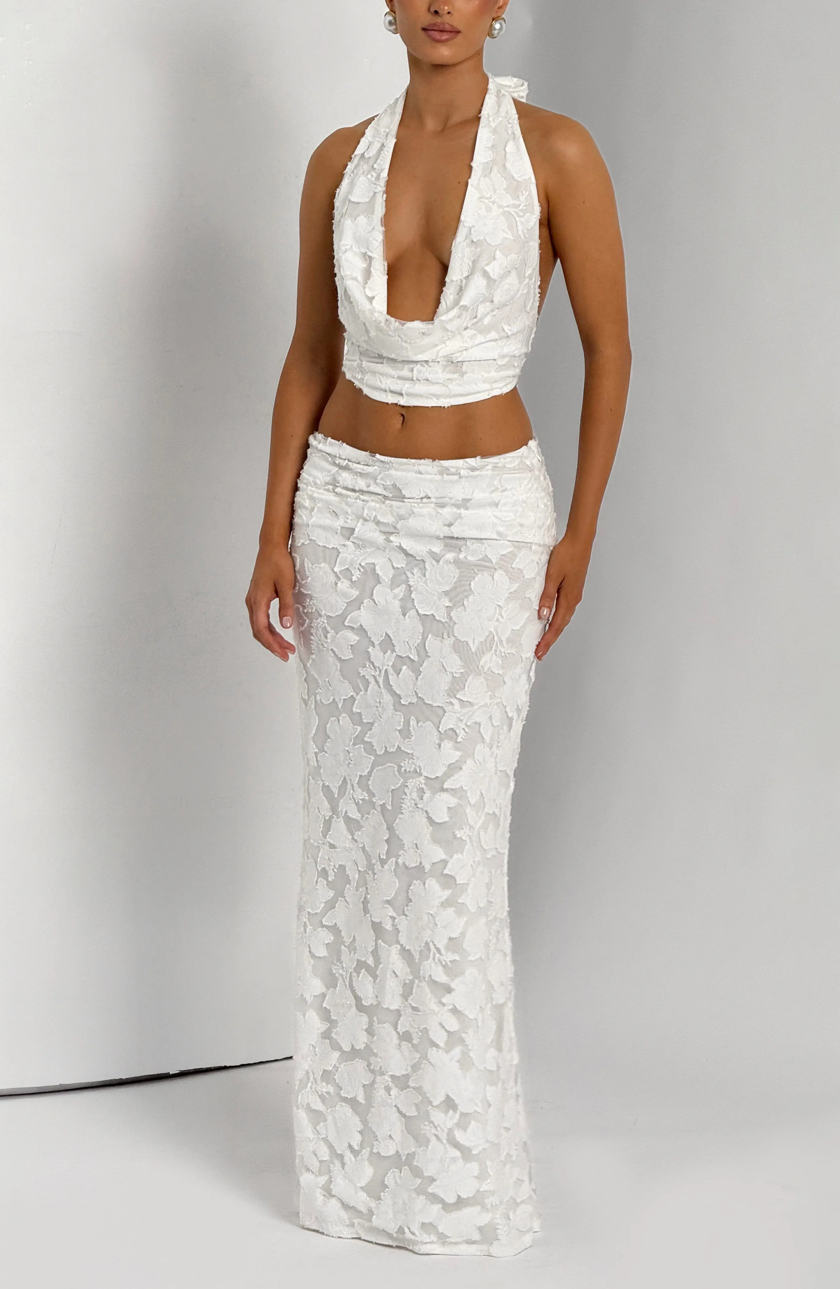 Myra Maxi Skirt - Ivory - Image 3