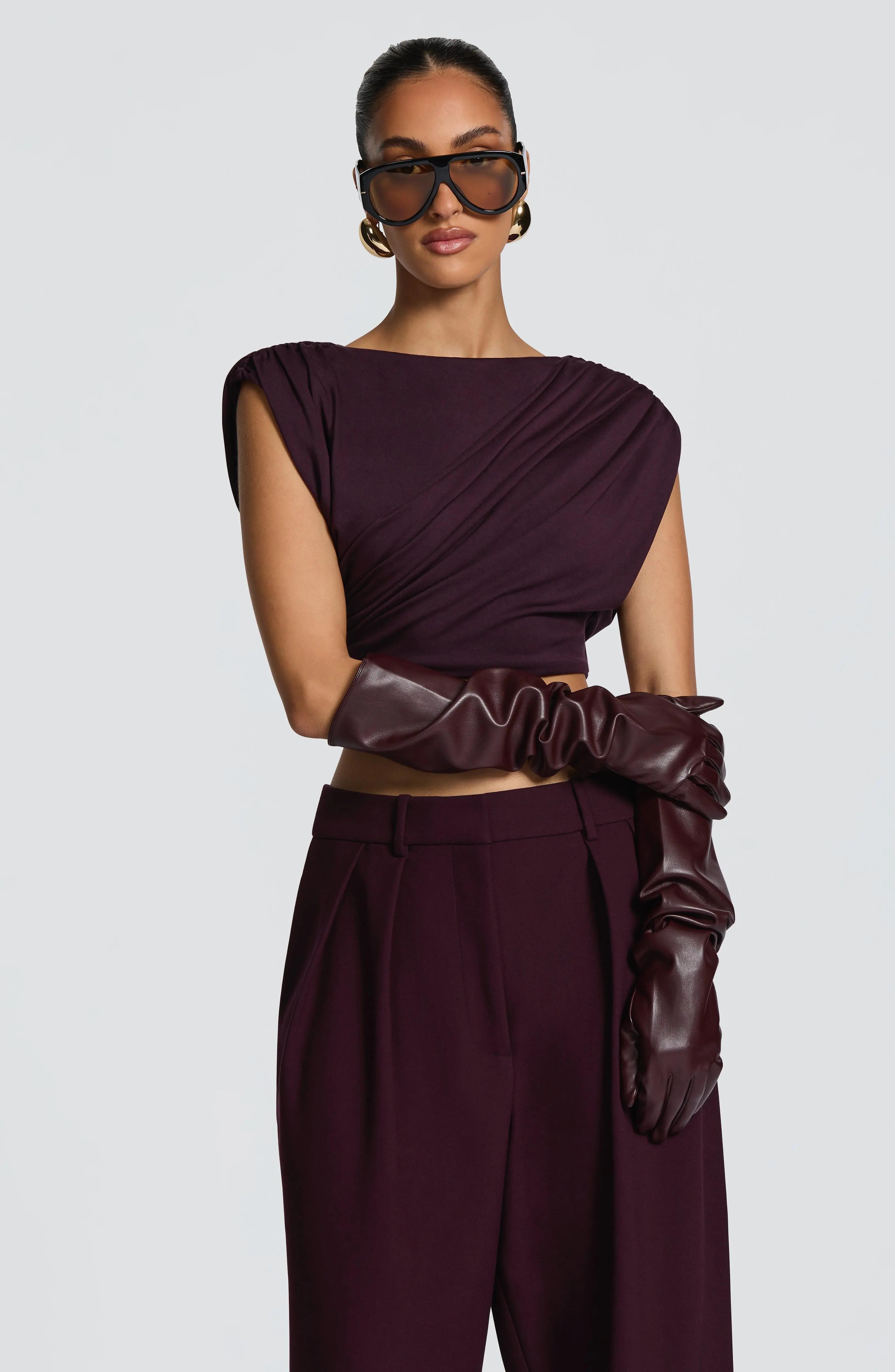 Frankie Gloves - Plum - Image 10