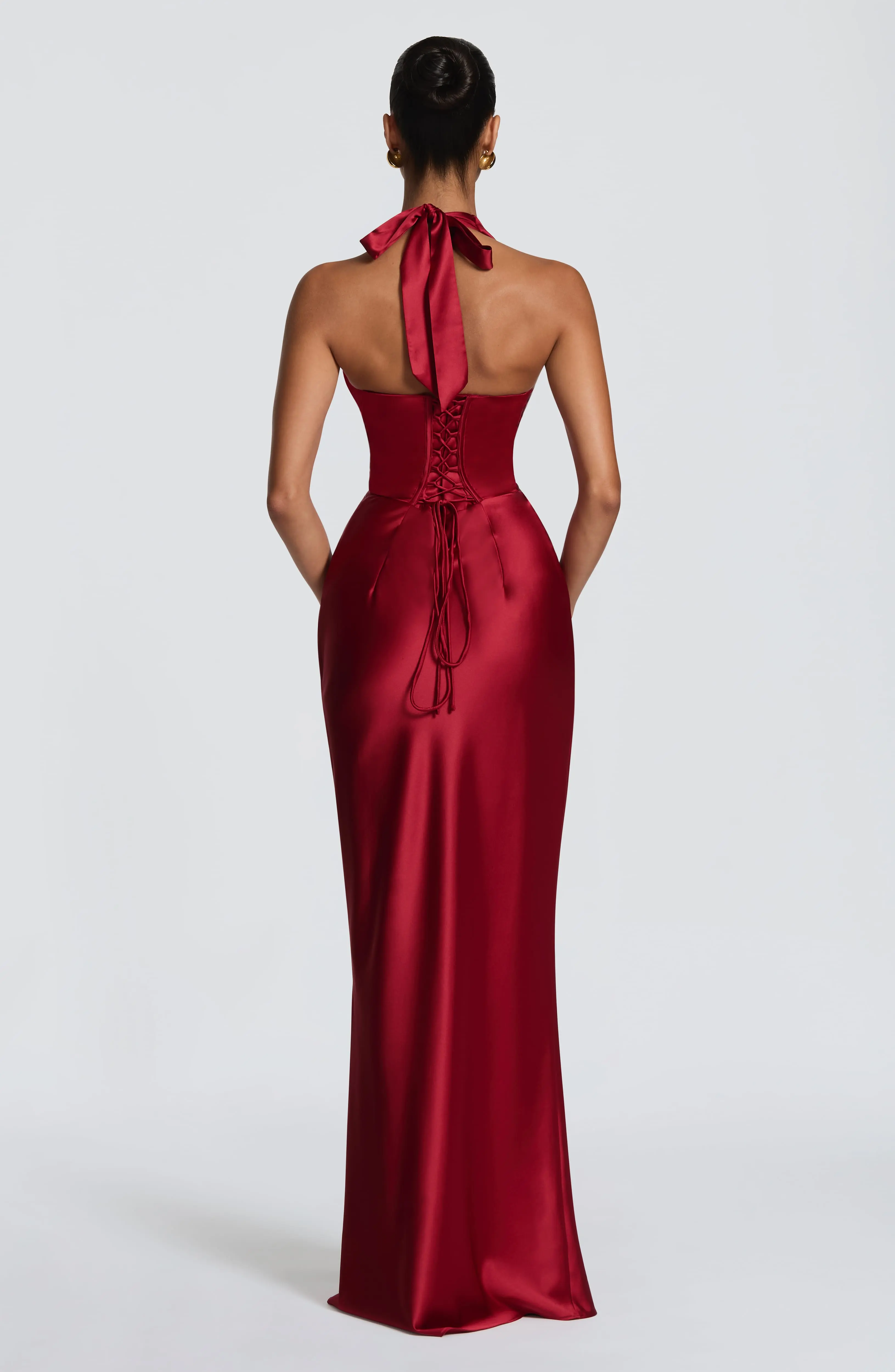 Elowen Maxi Dress - Deep Red - Image 3