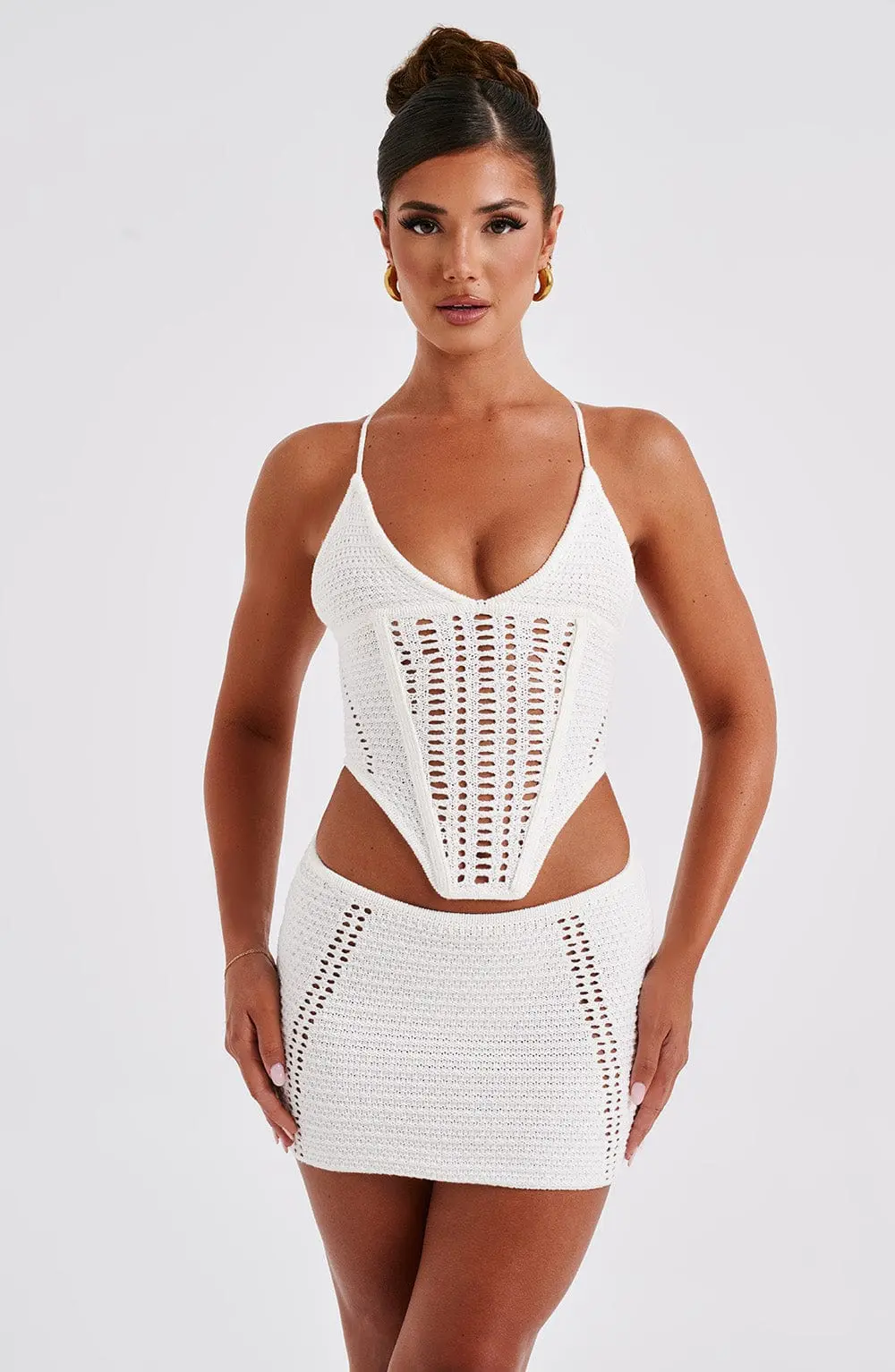 Selma Mini Skirt - White - Image 4
