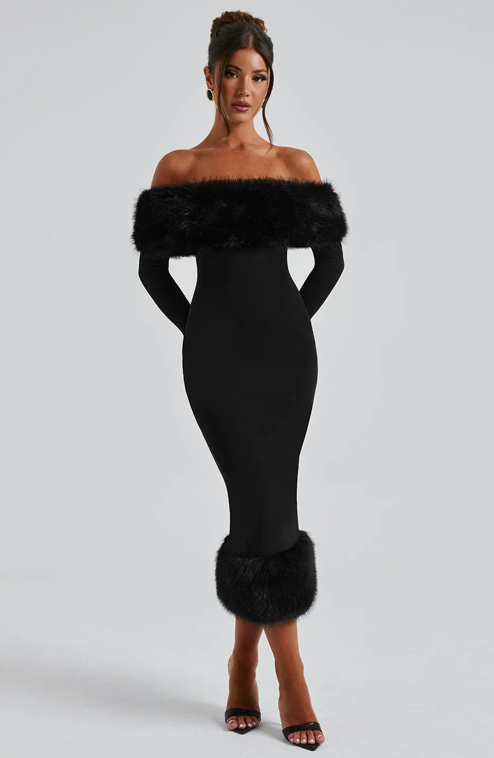Vittoria Midi Dress-Black - Image 11