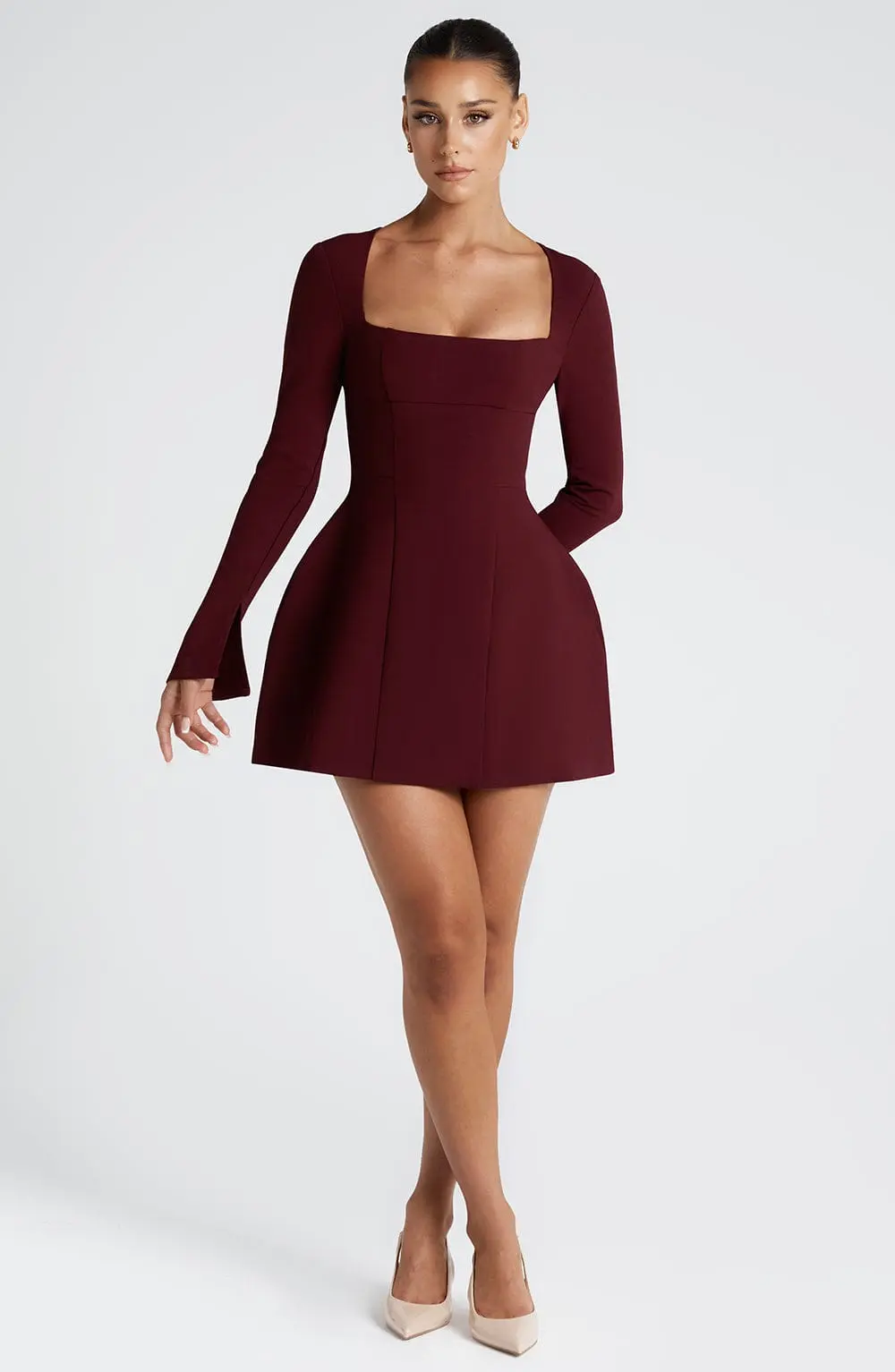 Esme Mini Dress - Cherry Lacquer - Image 4