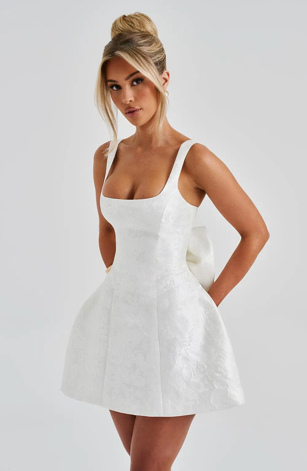 Orla Mini Dress - Ivory - Image 10