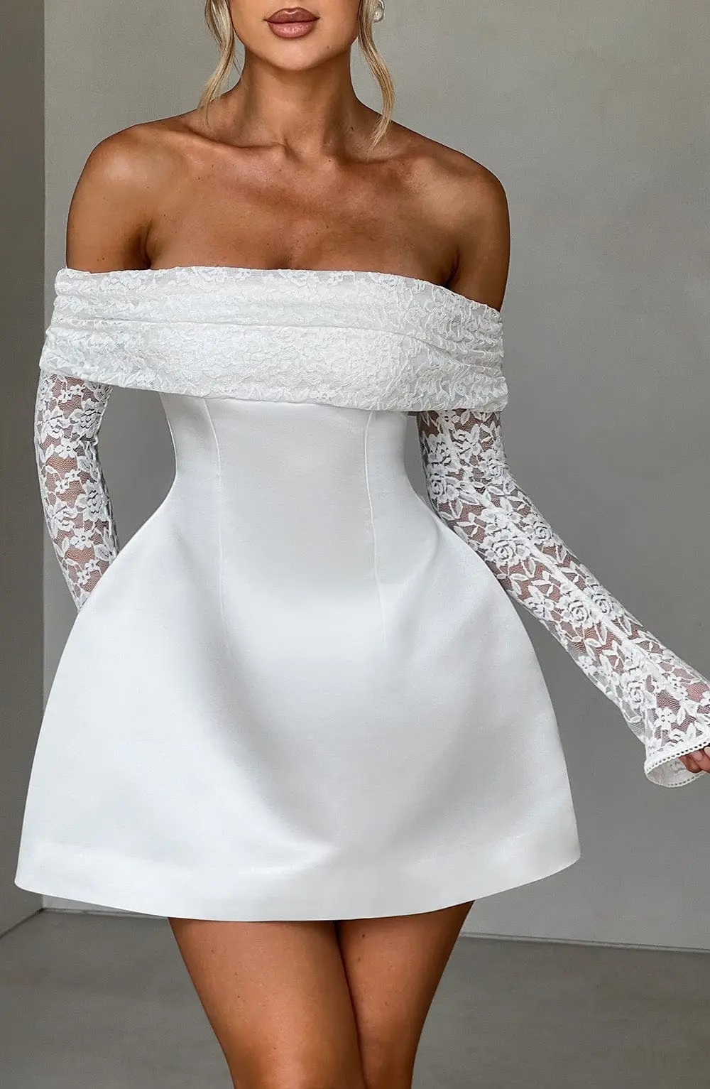 Georgianna Mini Dress - Ivory - Image 3