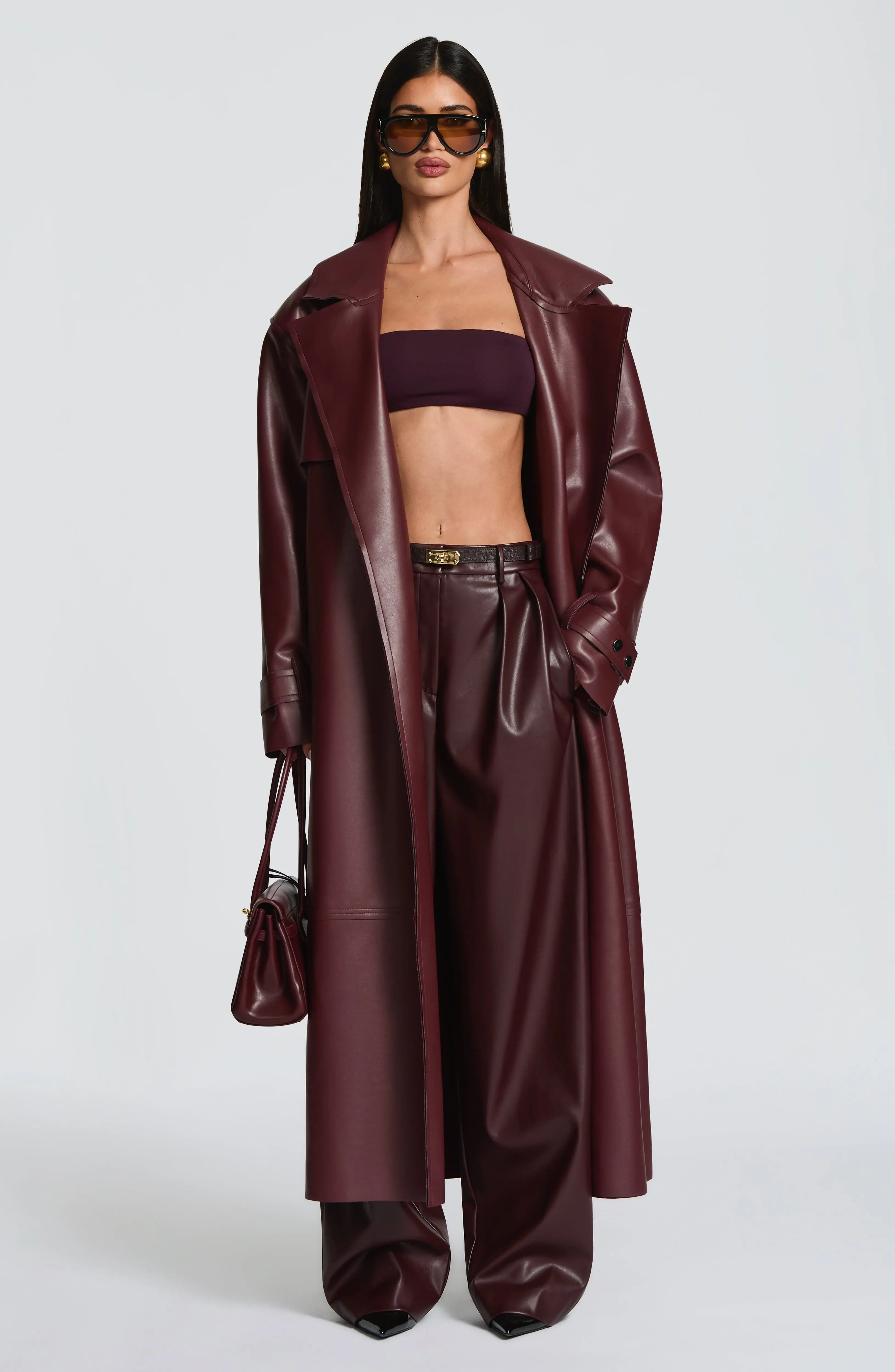 Bridget Trench Coat - Plum - Image 2